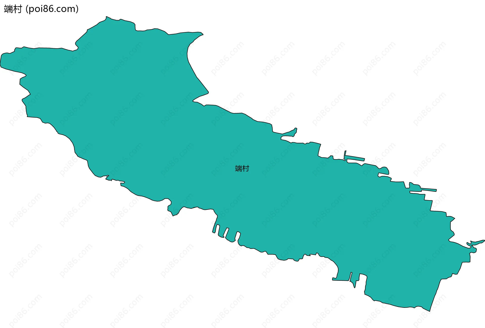 端村边界地图