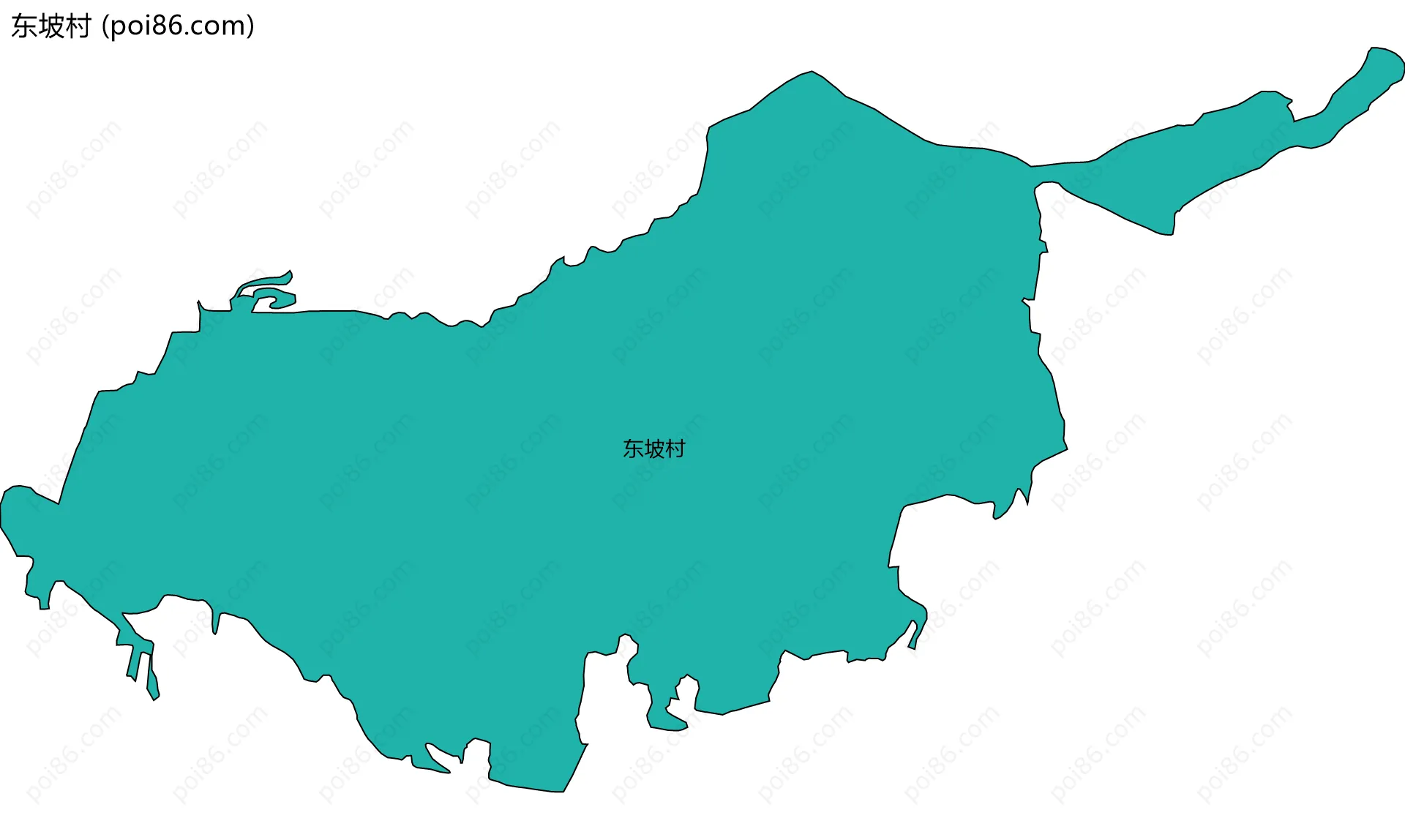 东坡村边界地图