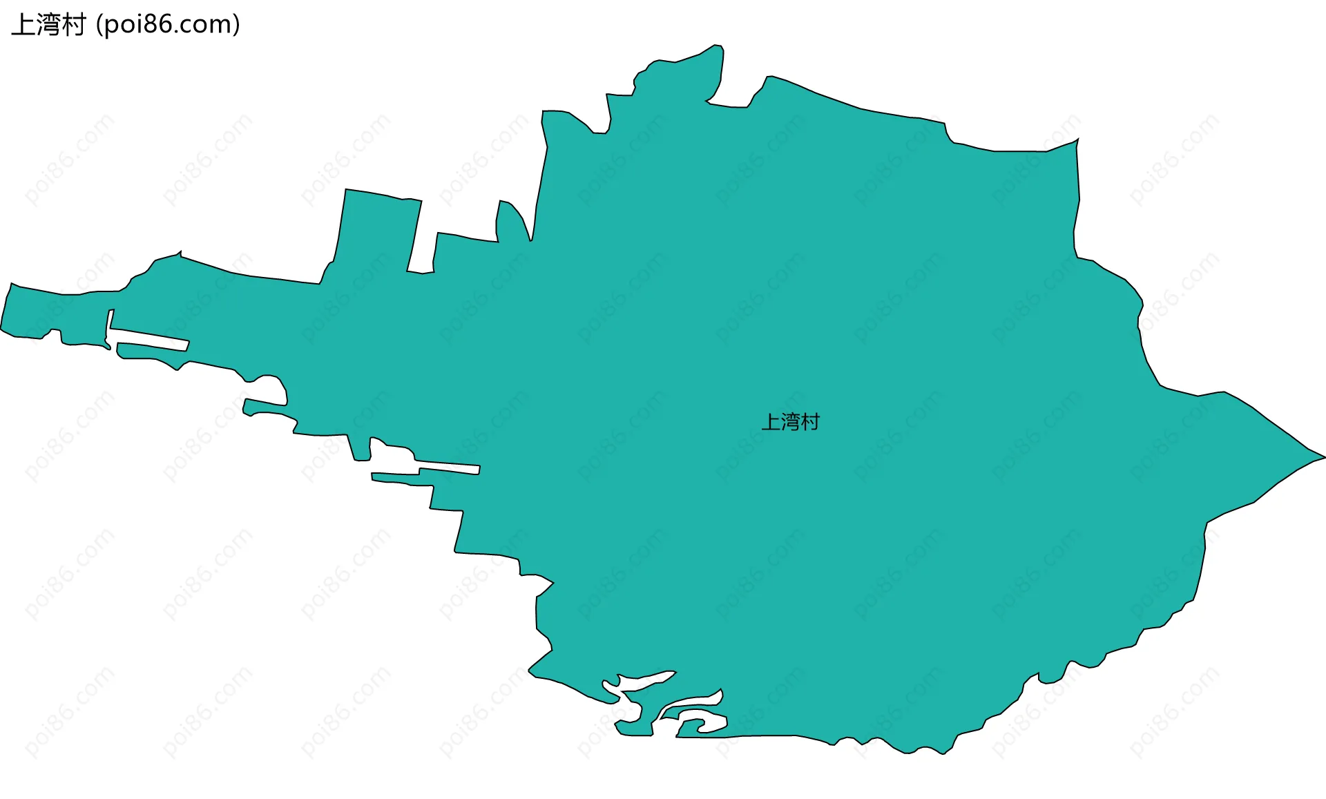 上湾村边界地图