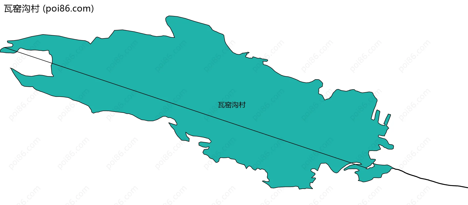 瓦窑沟村边界地图