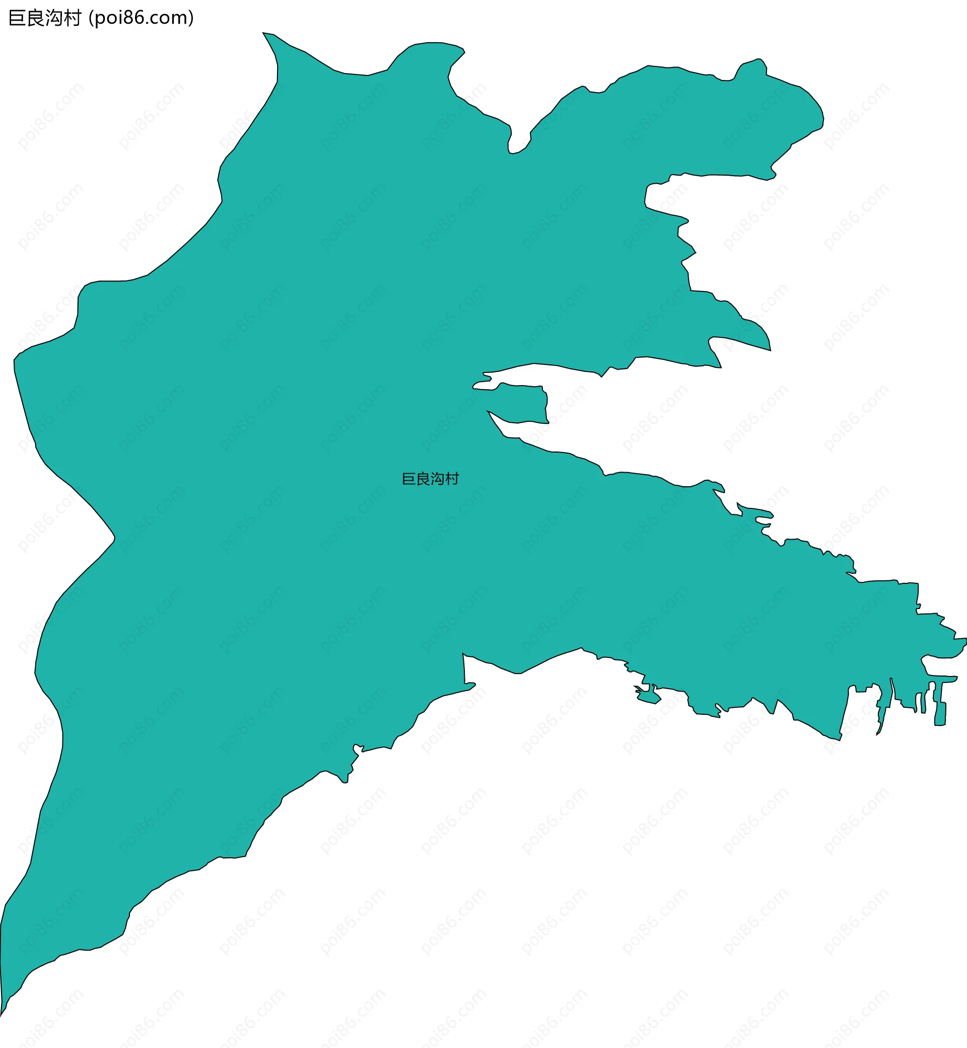 巨良沟村边界地图