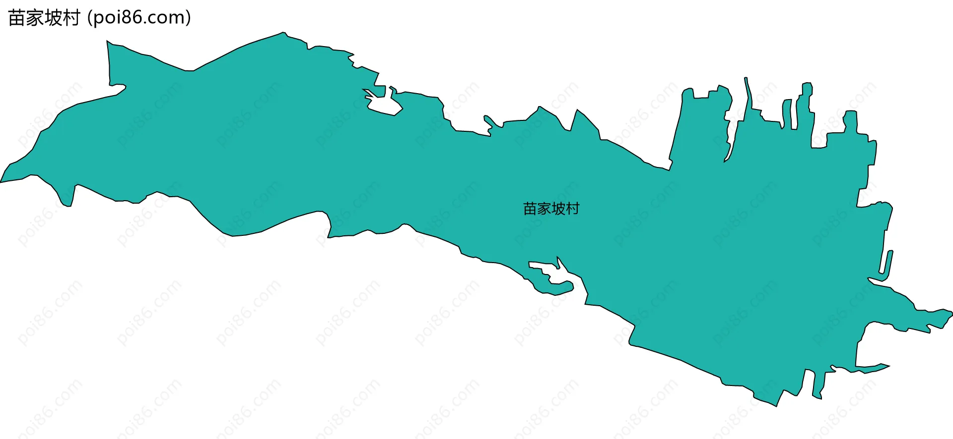 苗家坡村边界地图