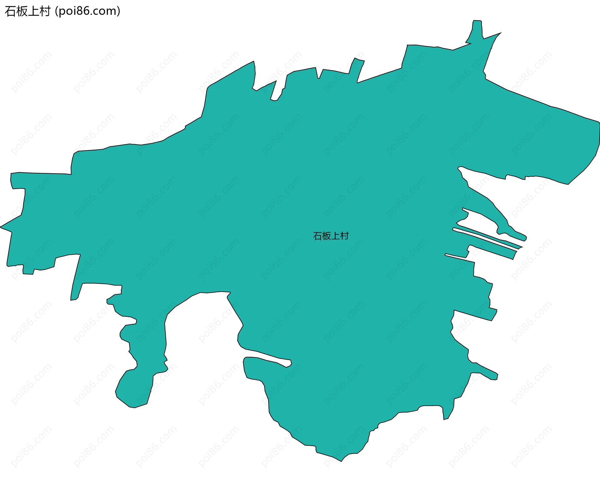 石板上村边界地图