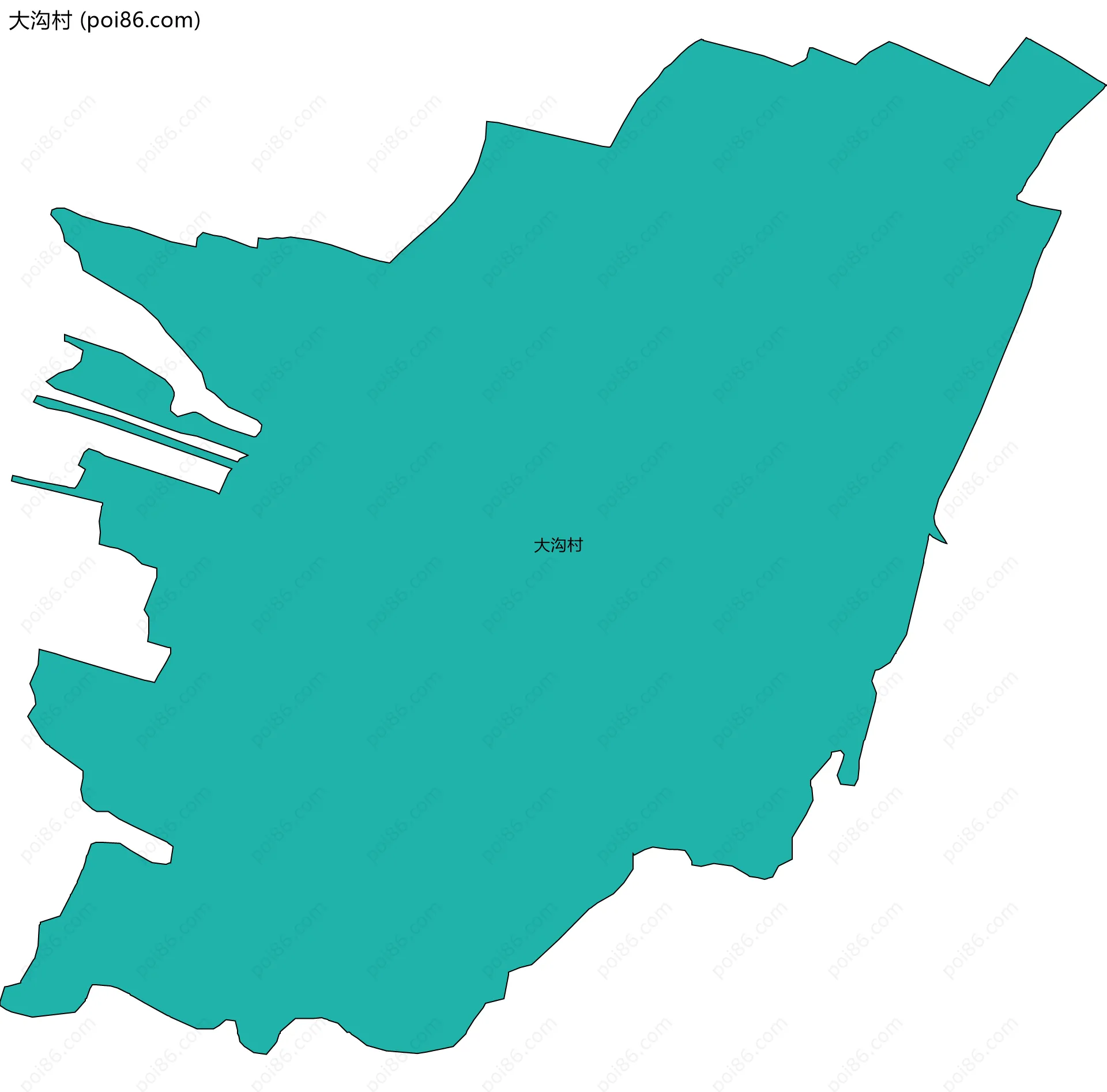 大沟村边界地图