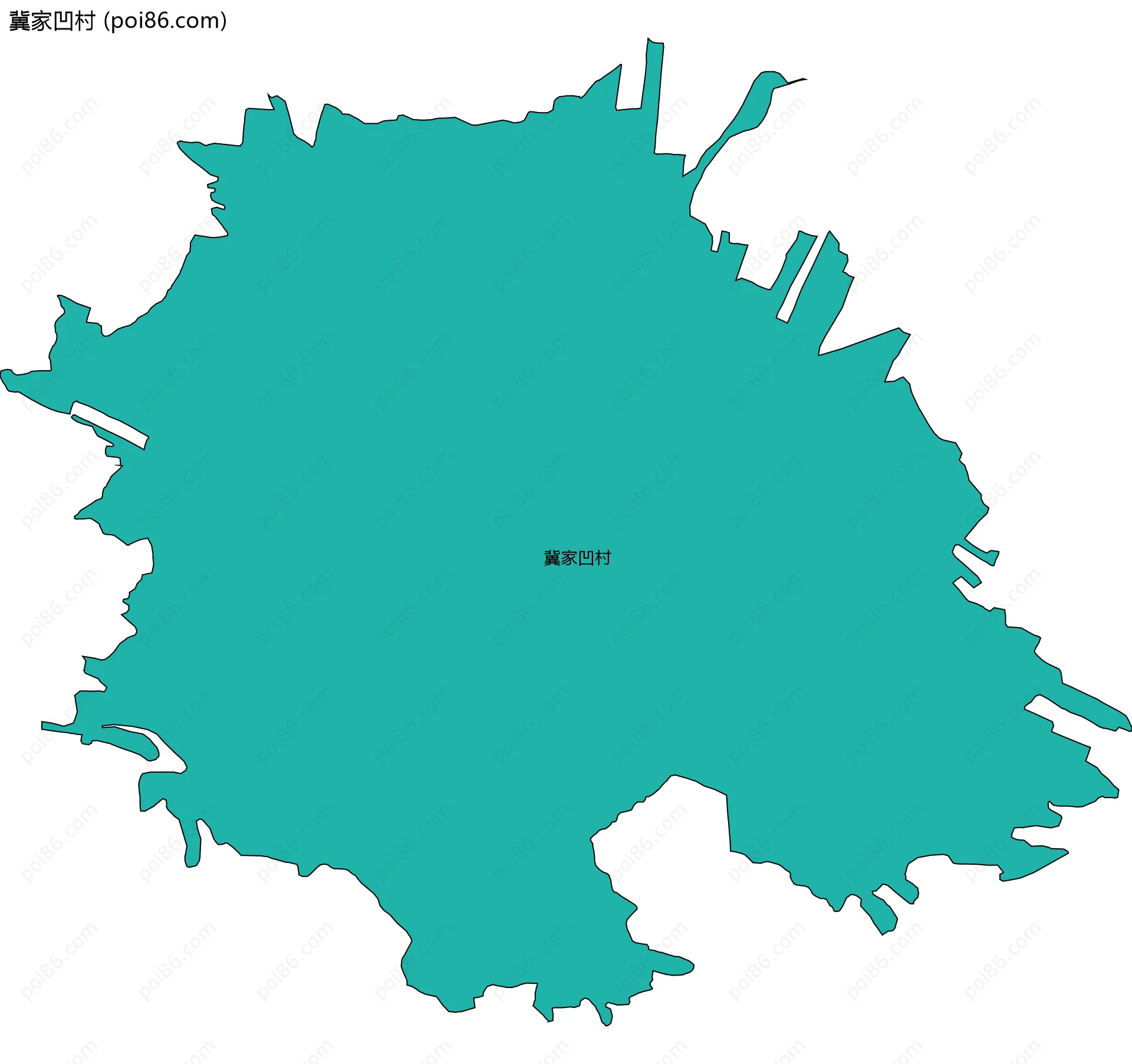 冀家凹村边界地图