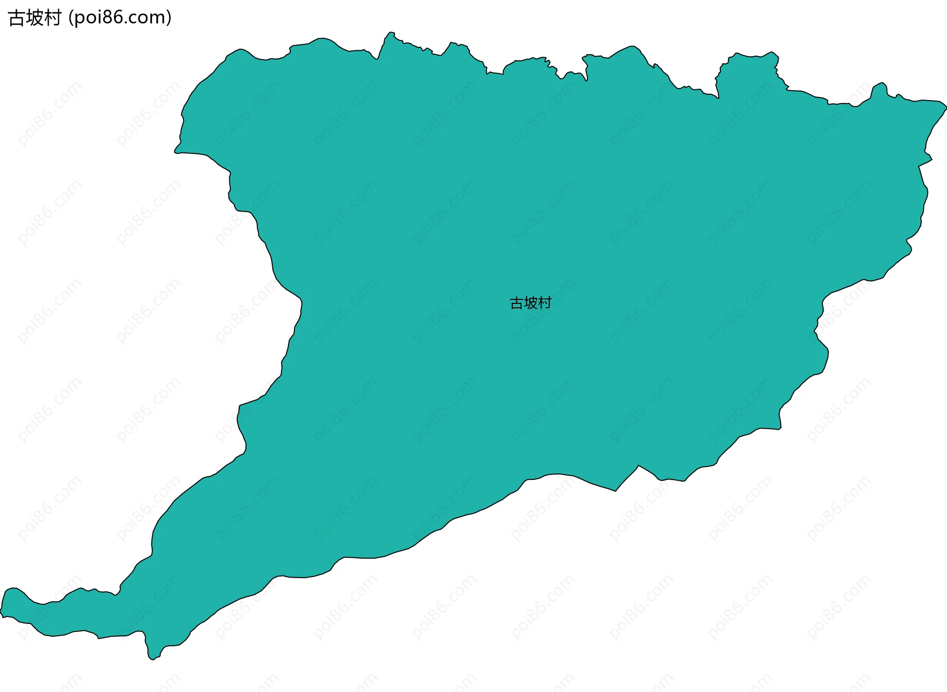 古坡村边界地图