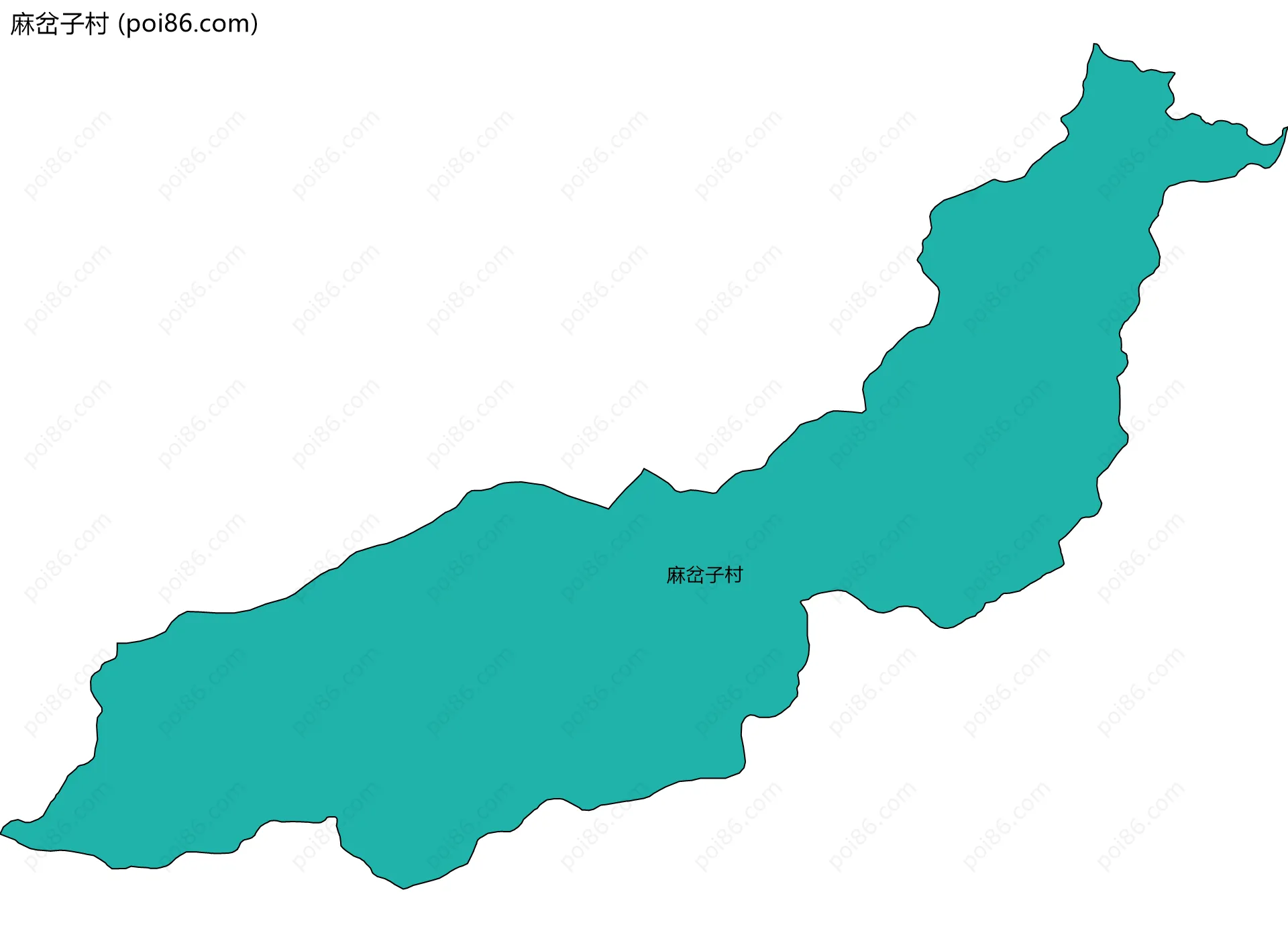 麻岔子村边界地图