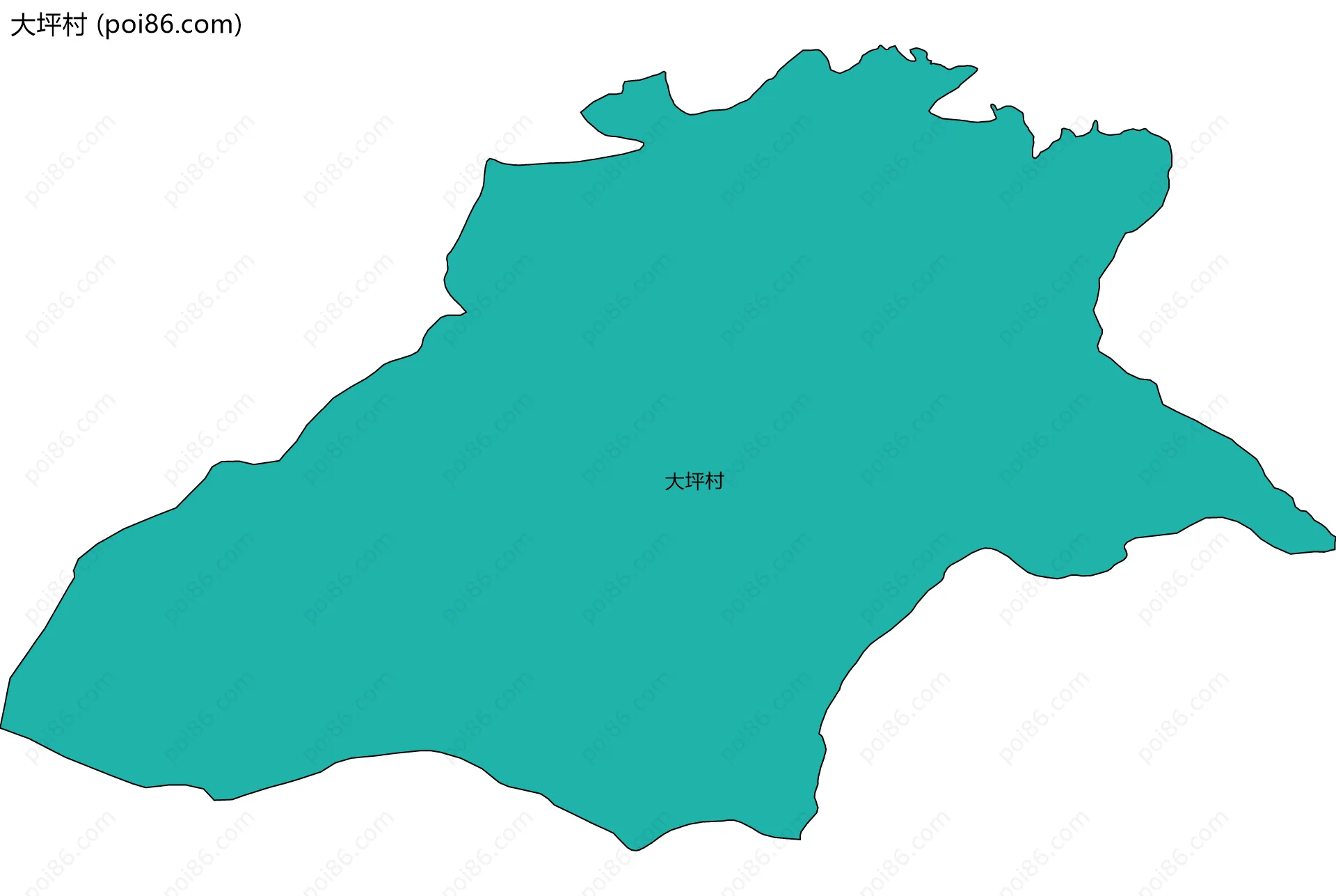 大坪村边界地图