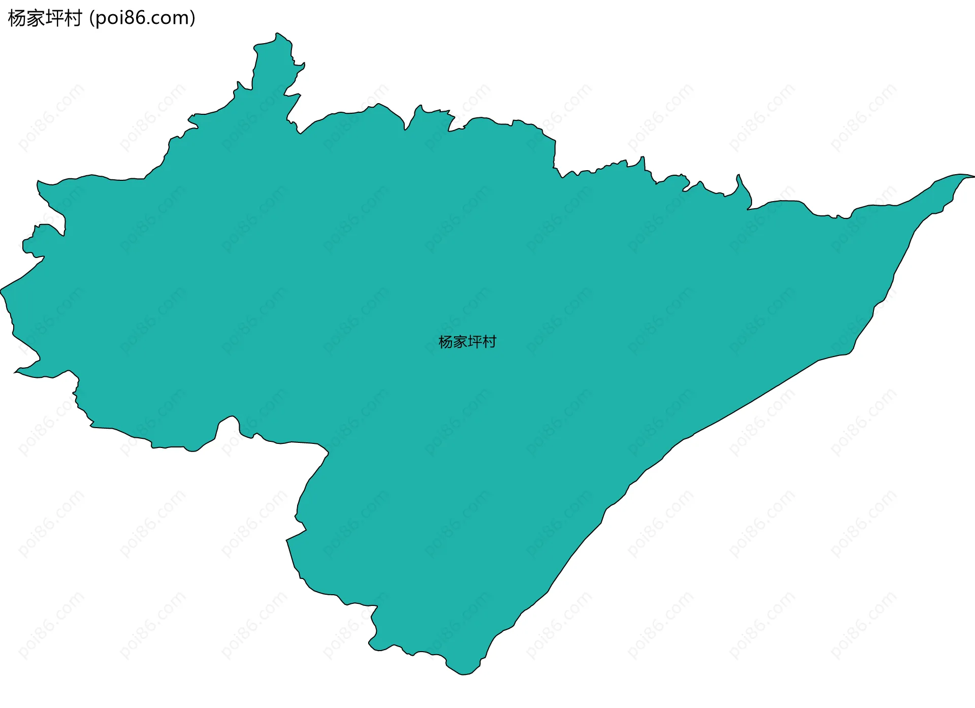杨家坪村边界地图