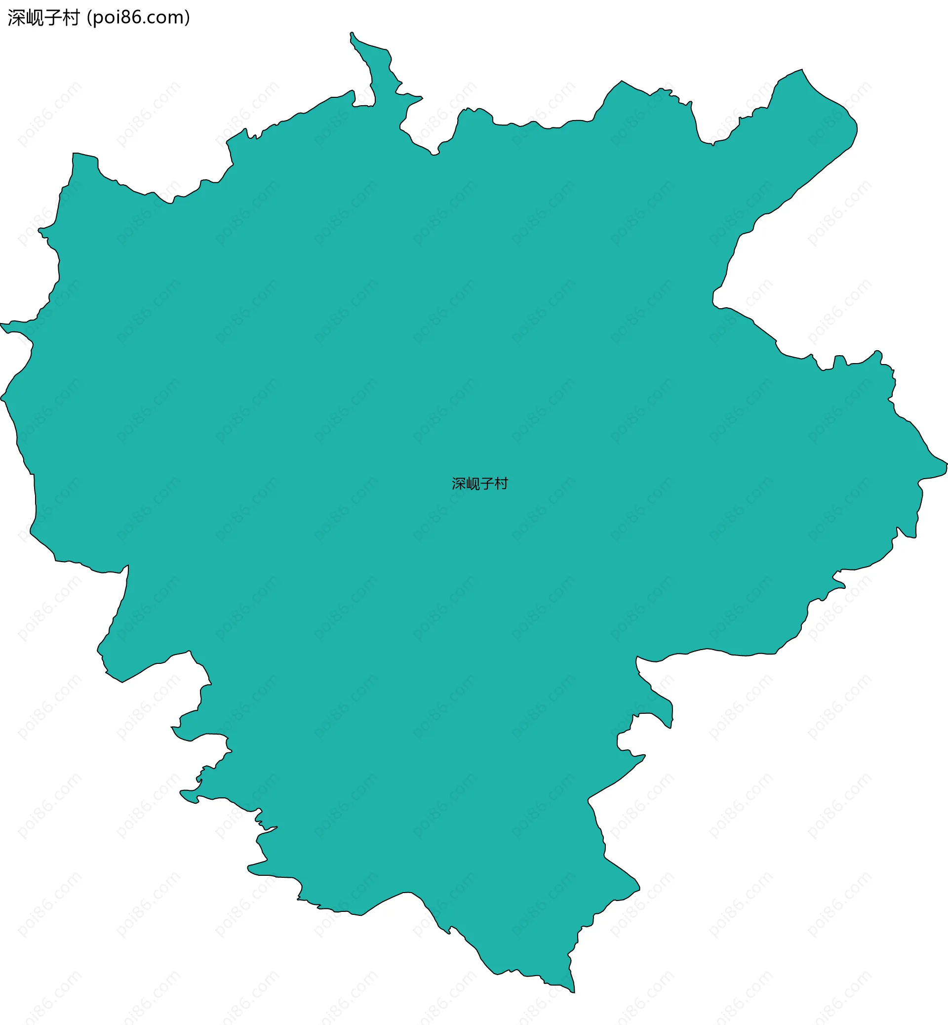 深岘子村边界地图