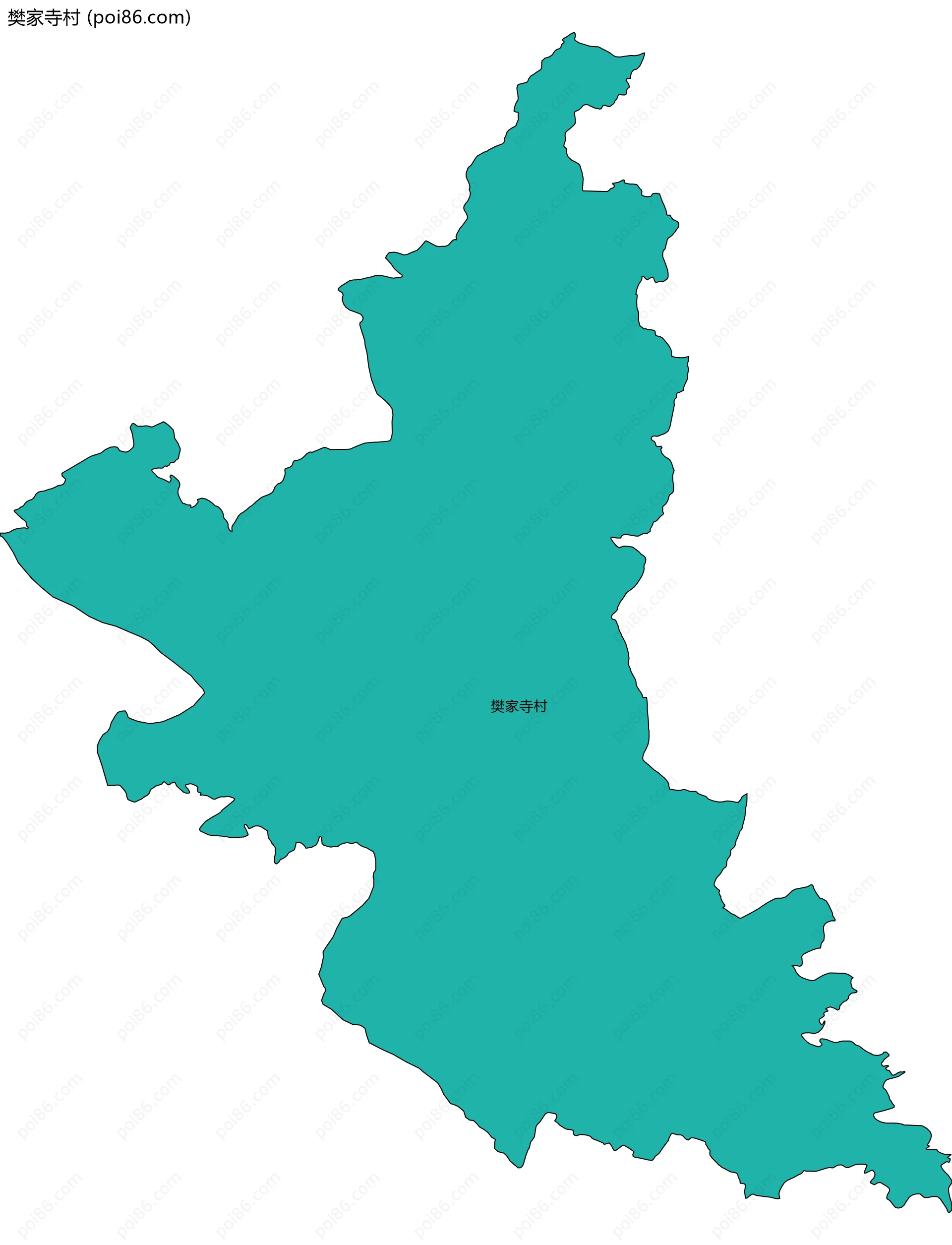 樊家寺村边界地图