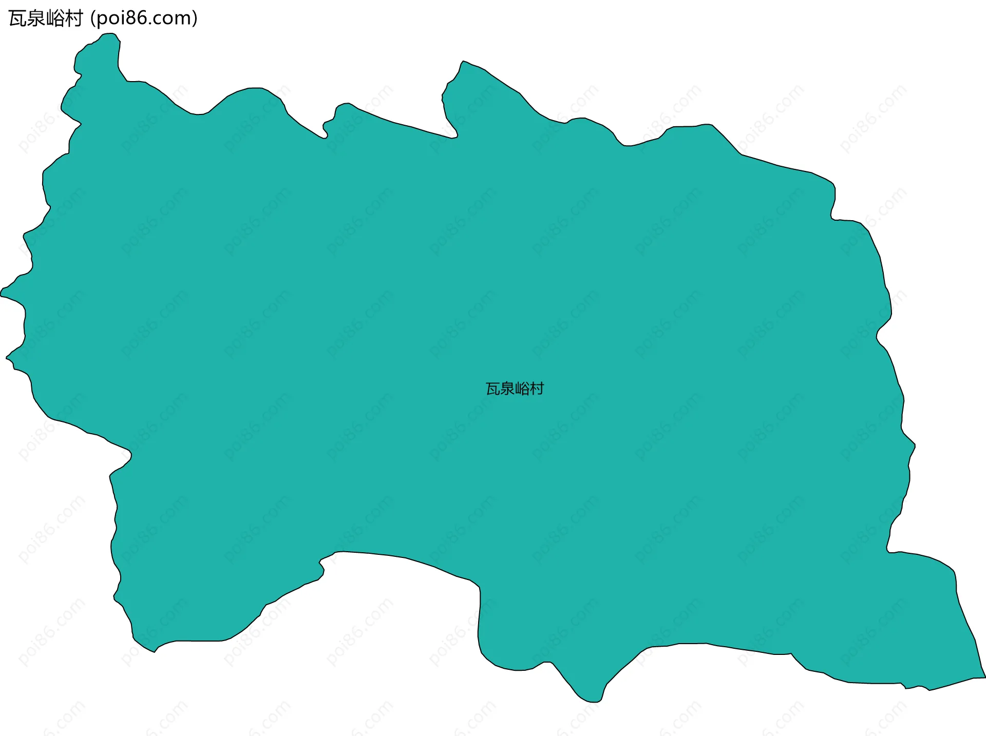 瓦泉峪村边界地图
