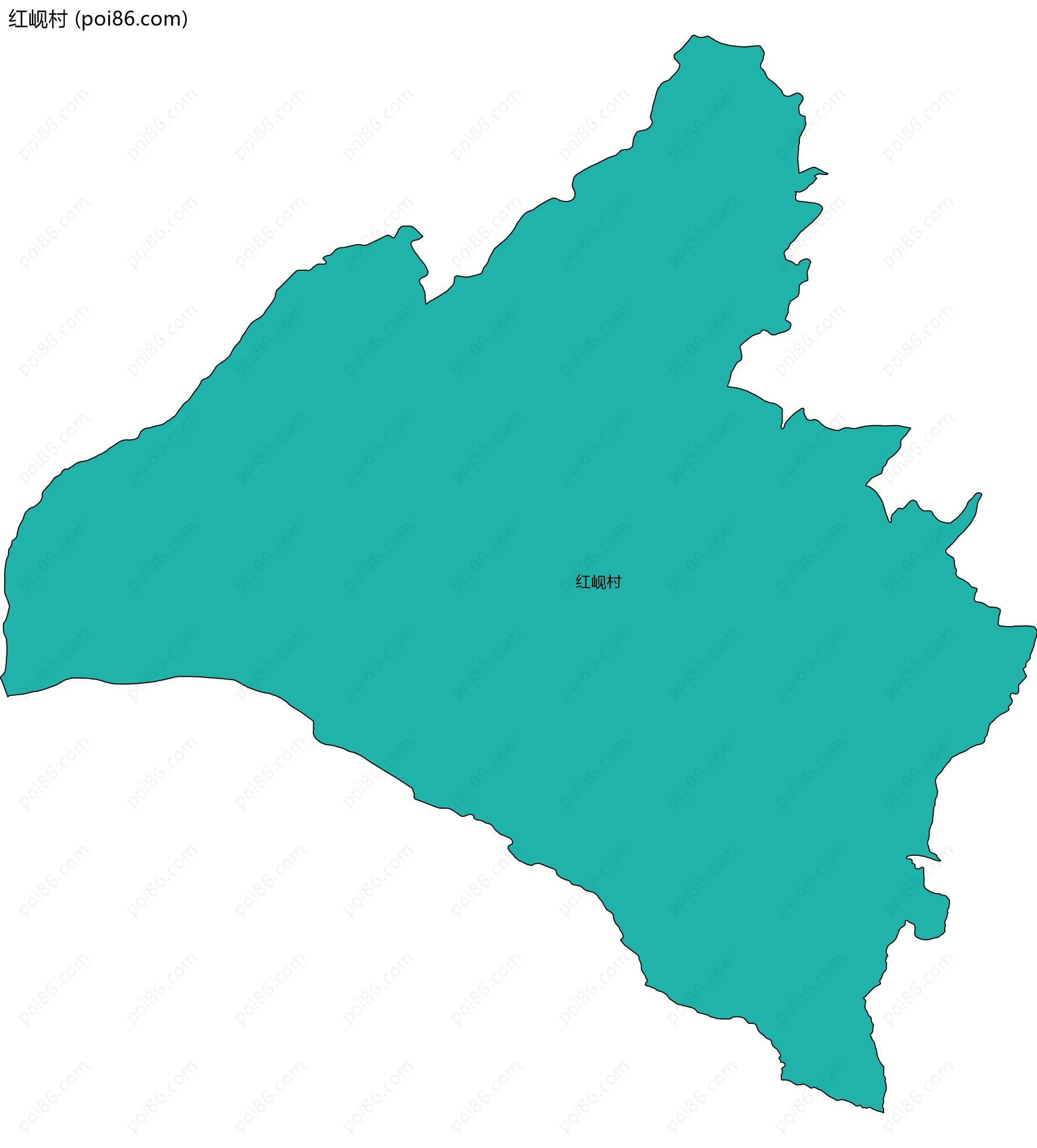 红岘村边界地图