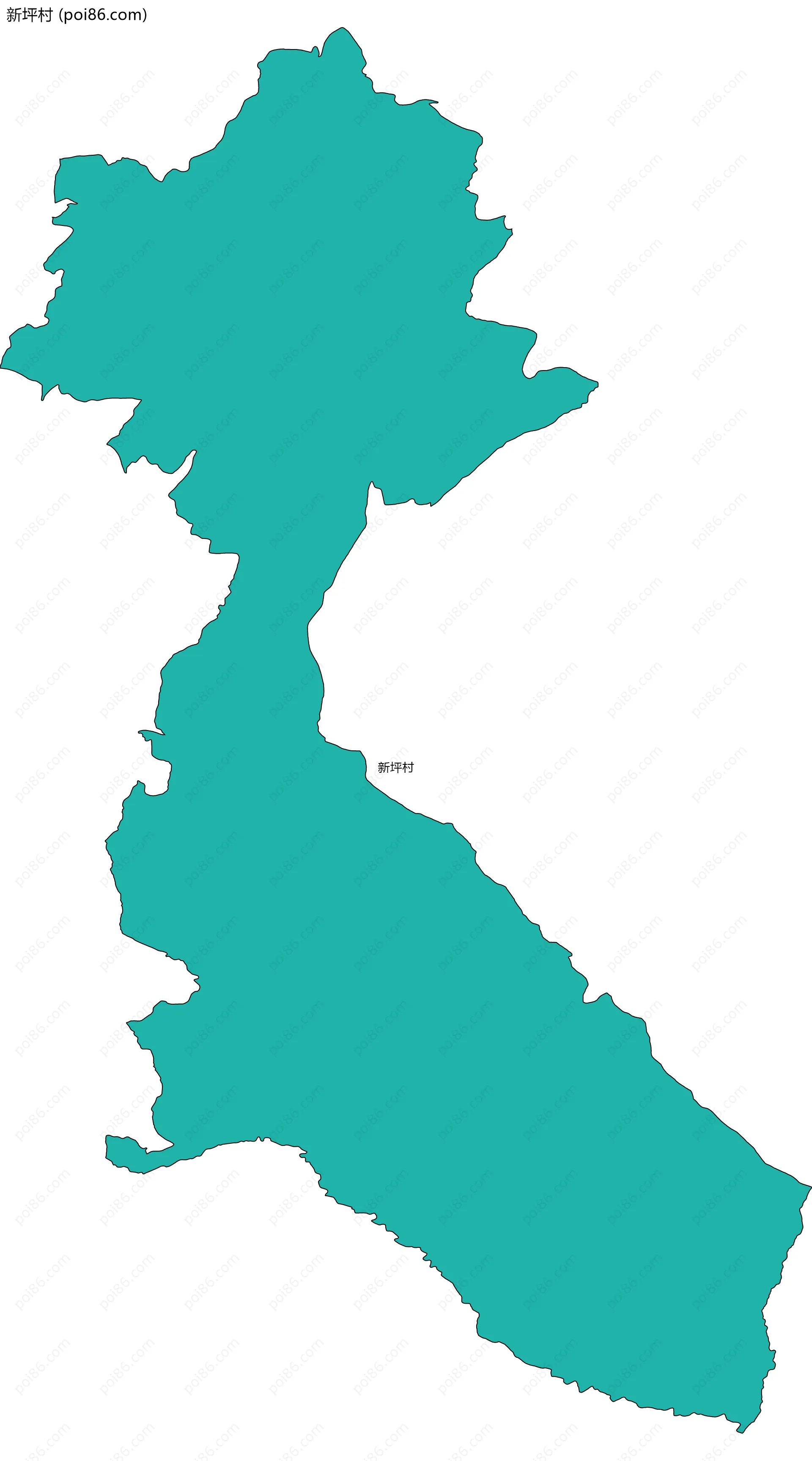 新坪村边界地图