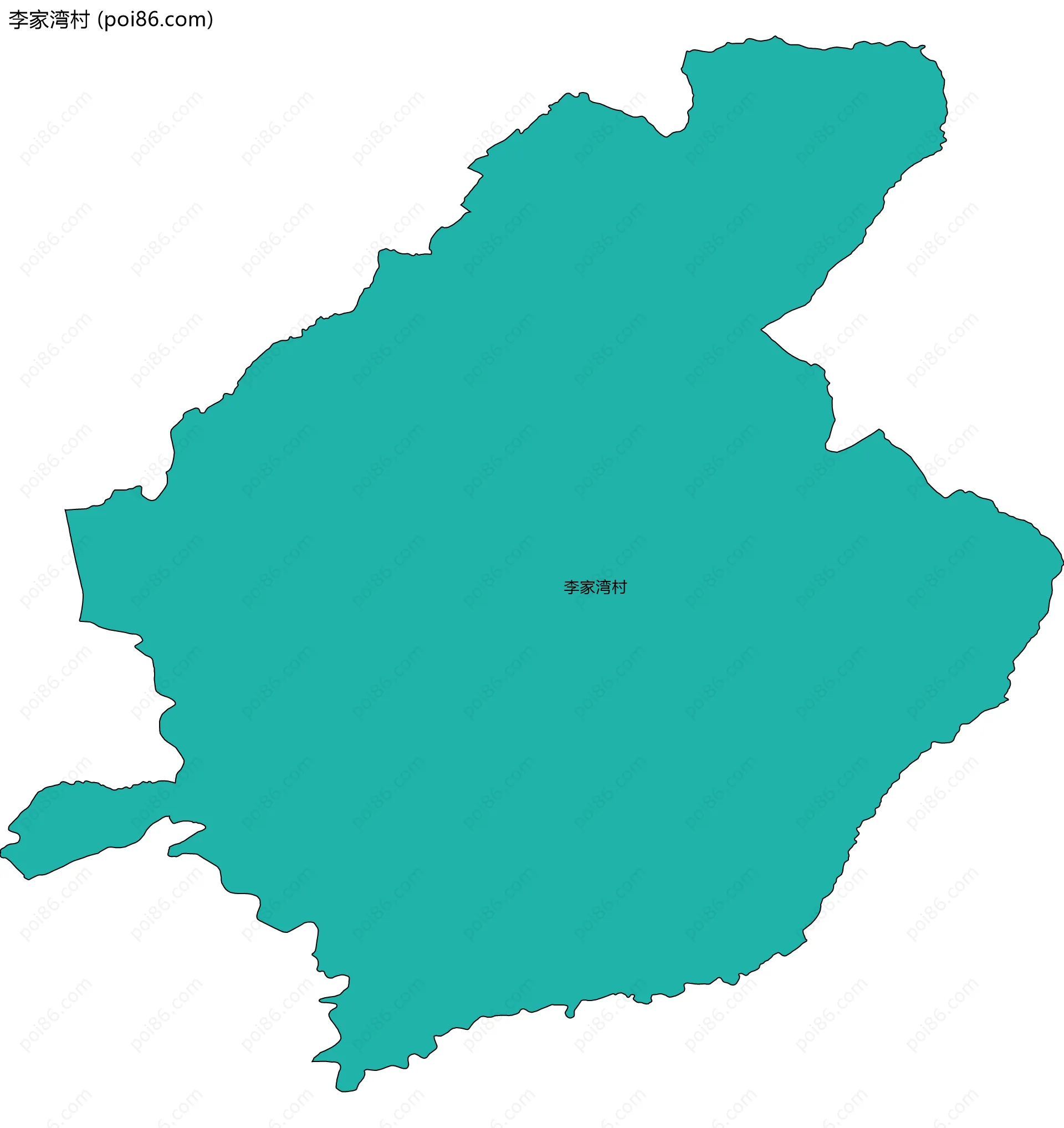 李家湾村边界地图