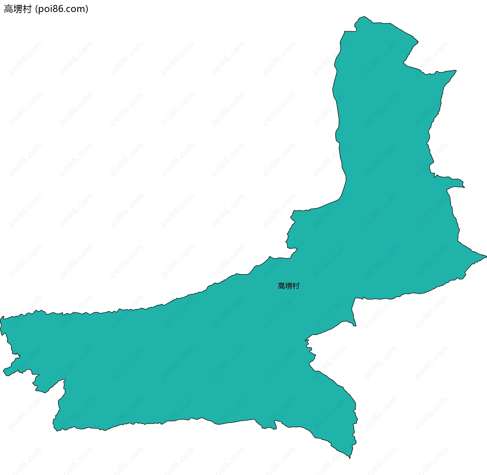 高塄村边界地图