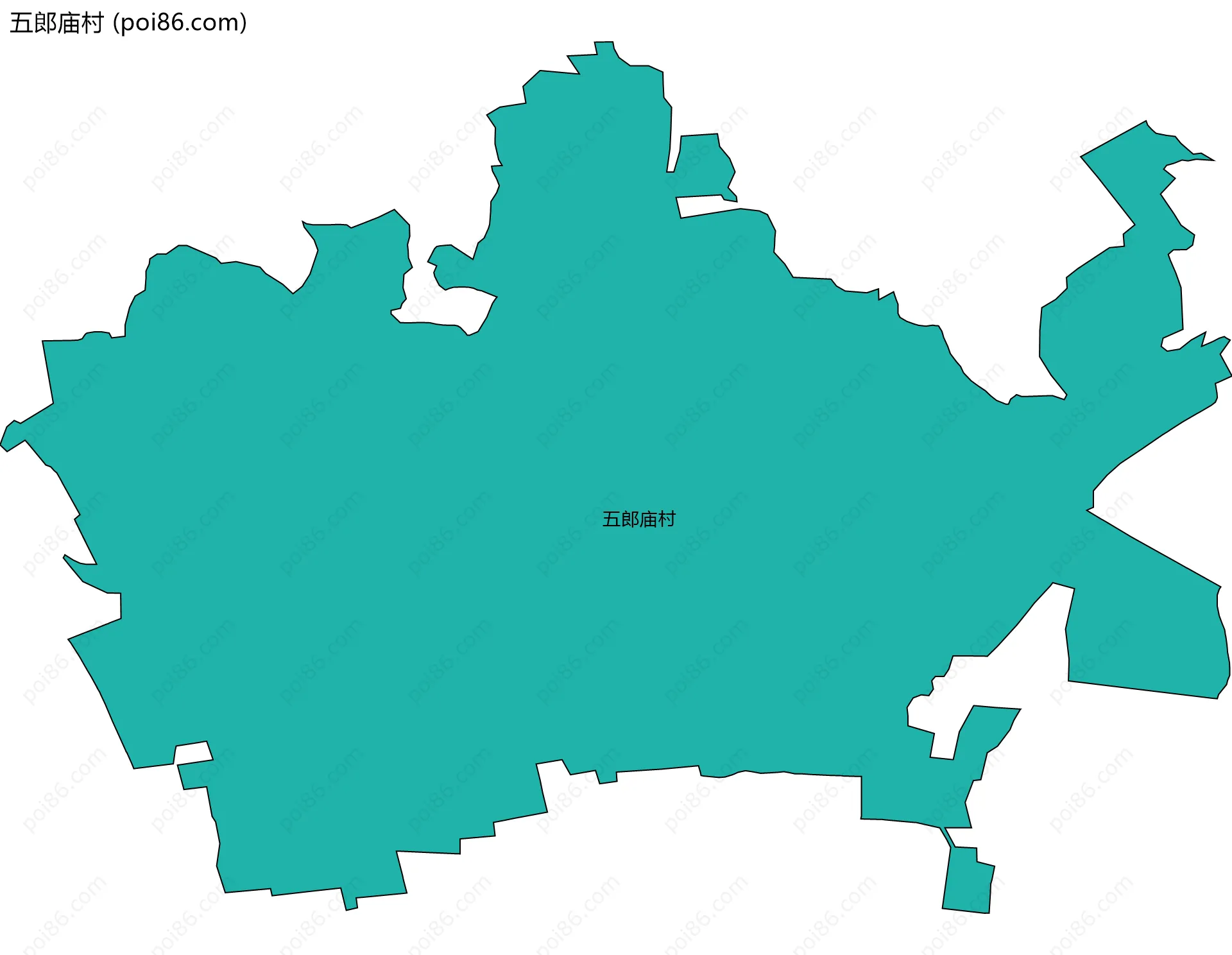 五郎庙村边界地图