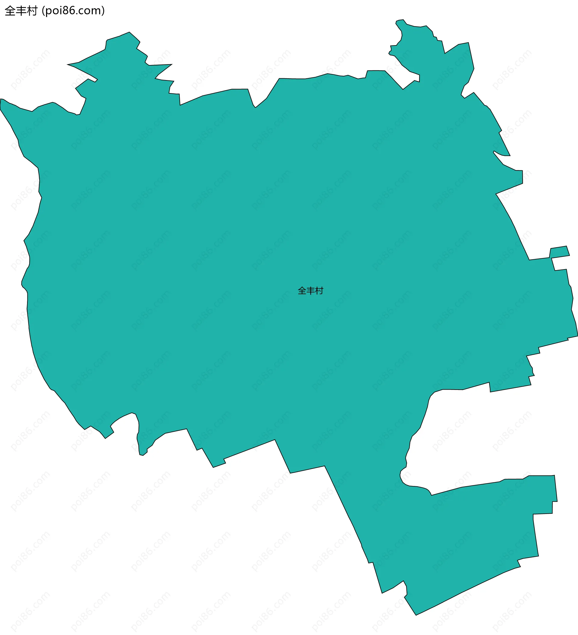 全丰村边界地图