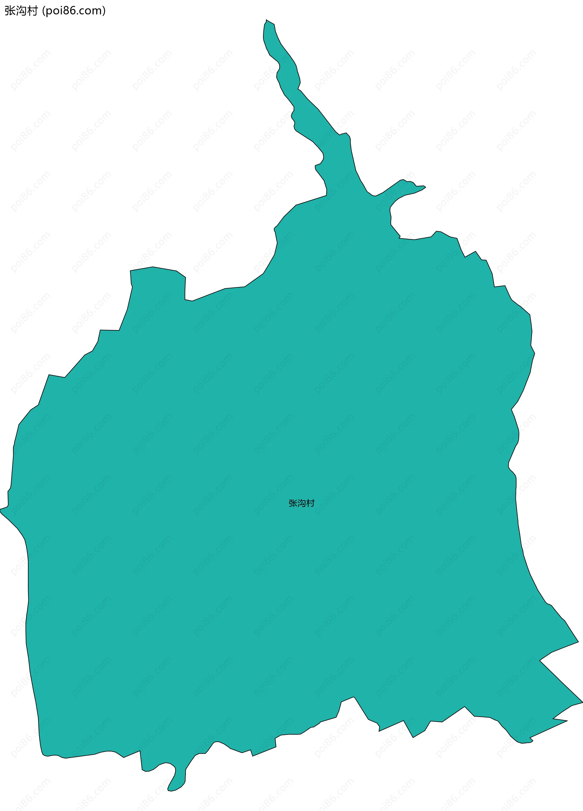 张沟村边界地图