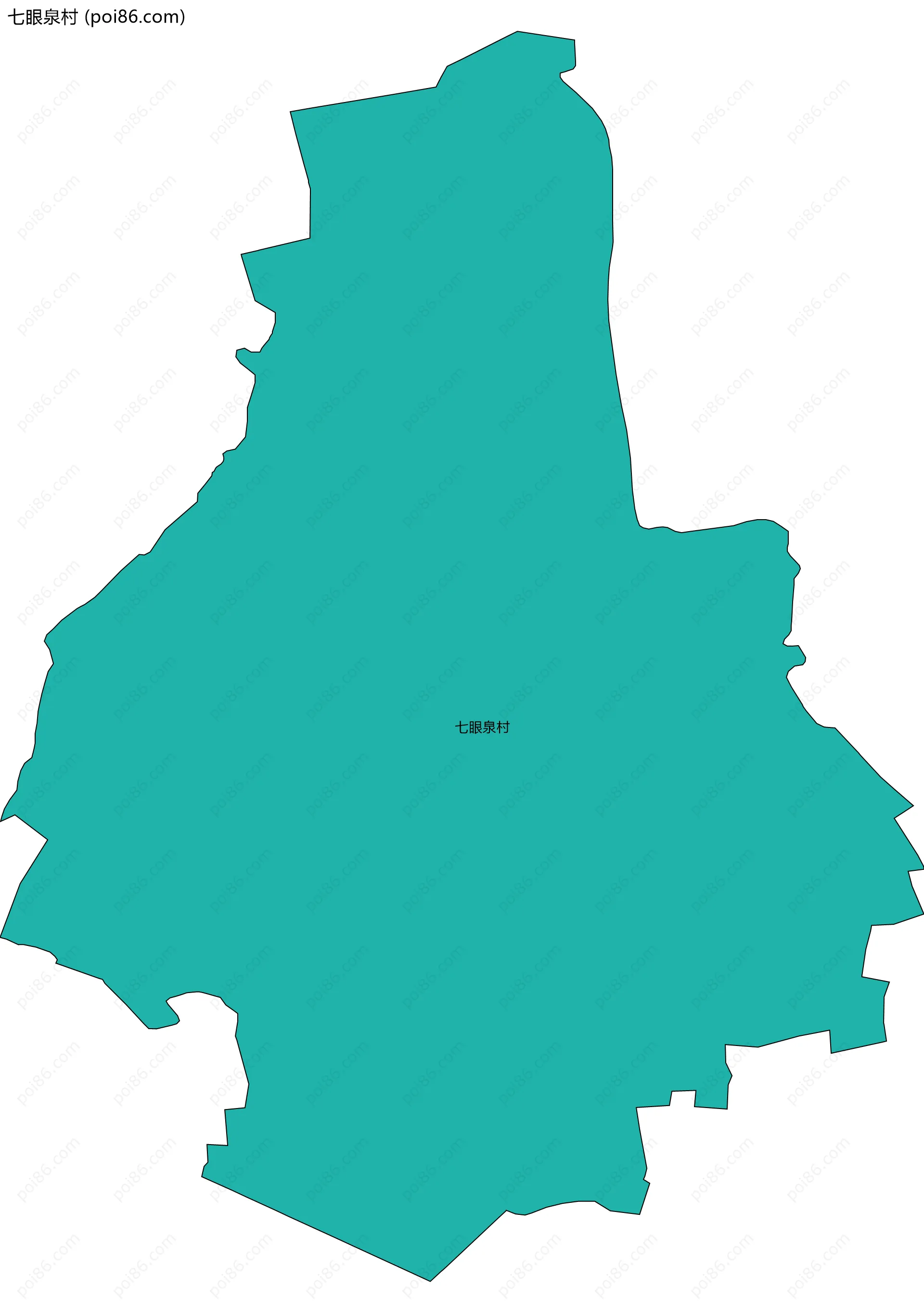 七眼泉村边界地图