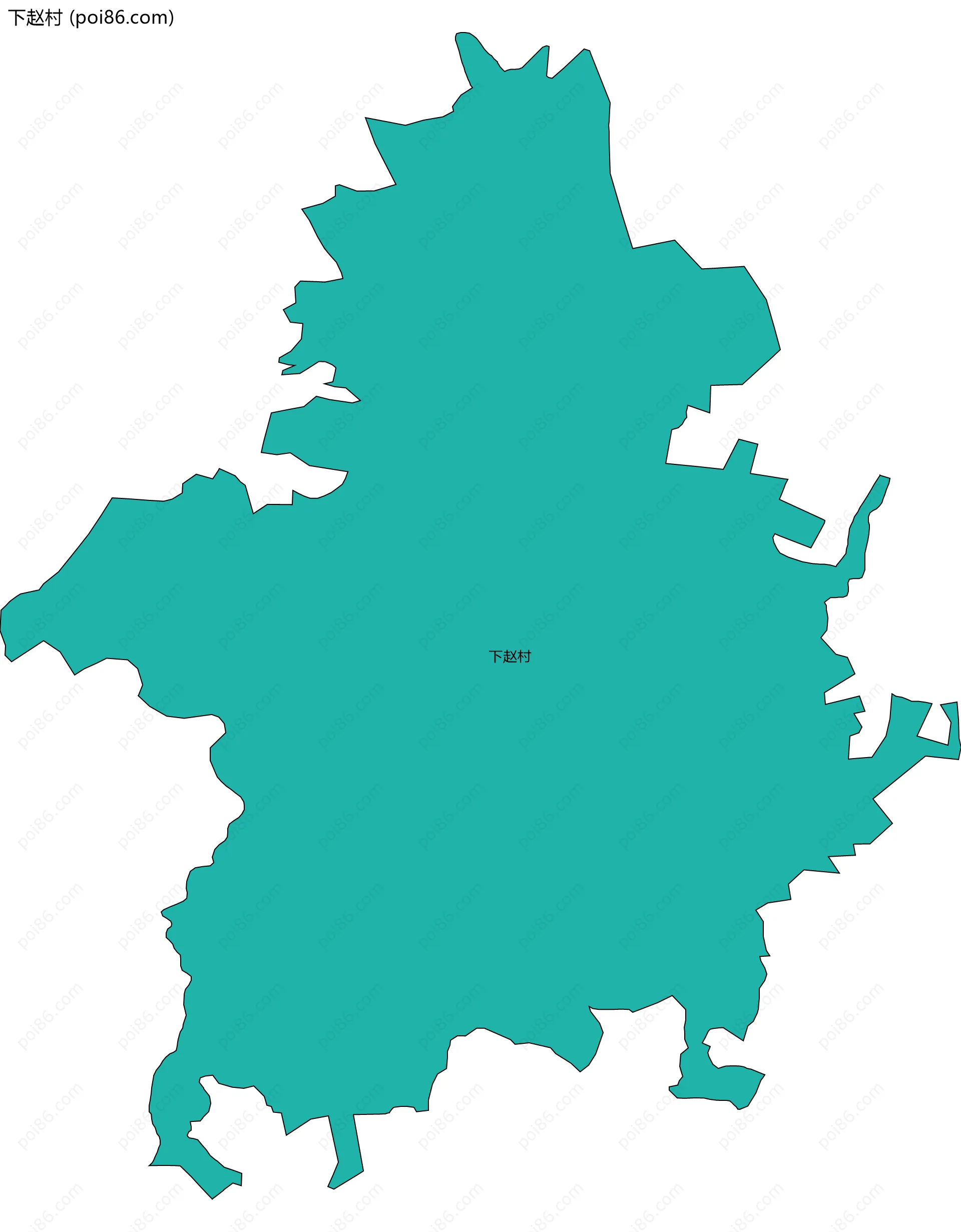 下赵村边界地图