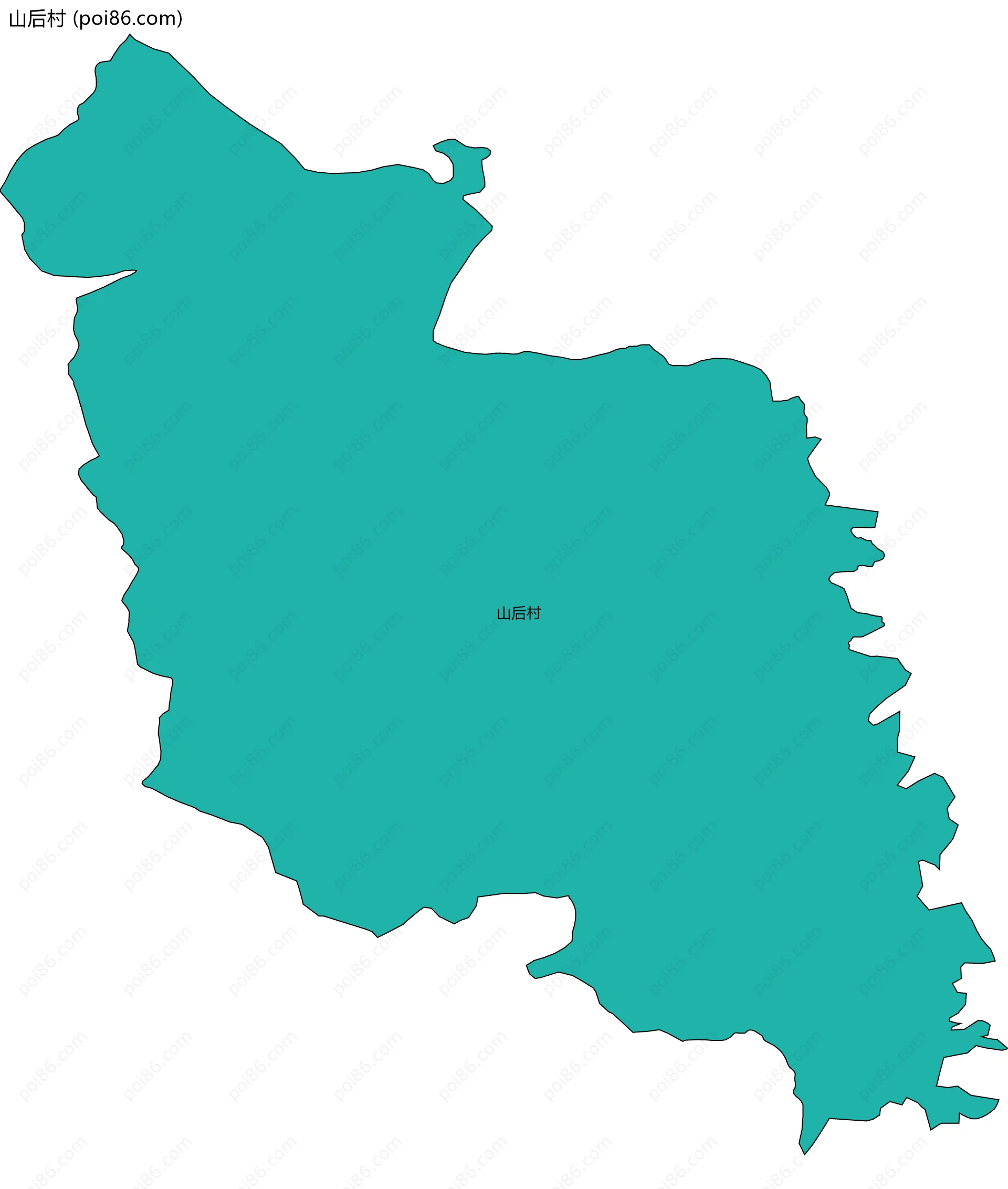 山后村边界地图