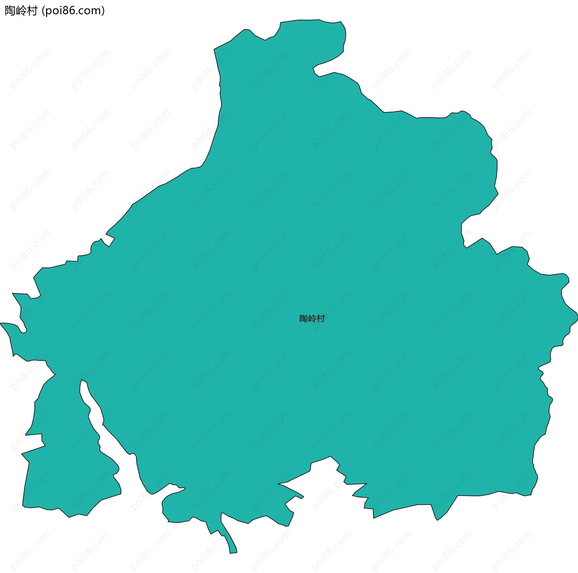 陶岭村边界地图