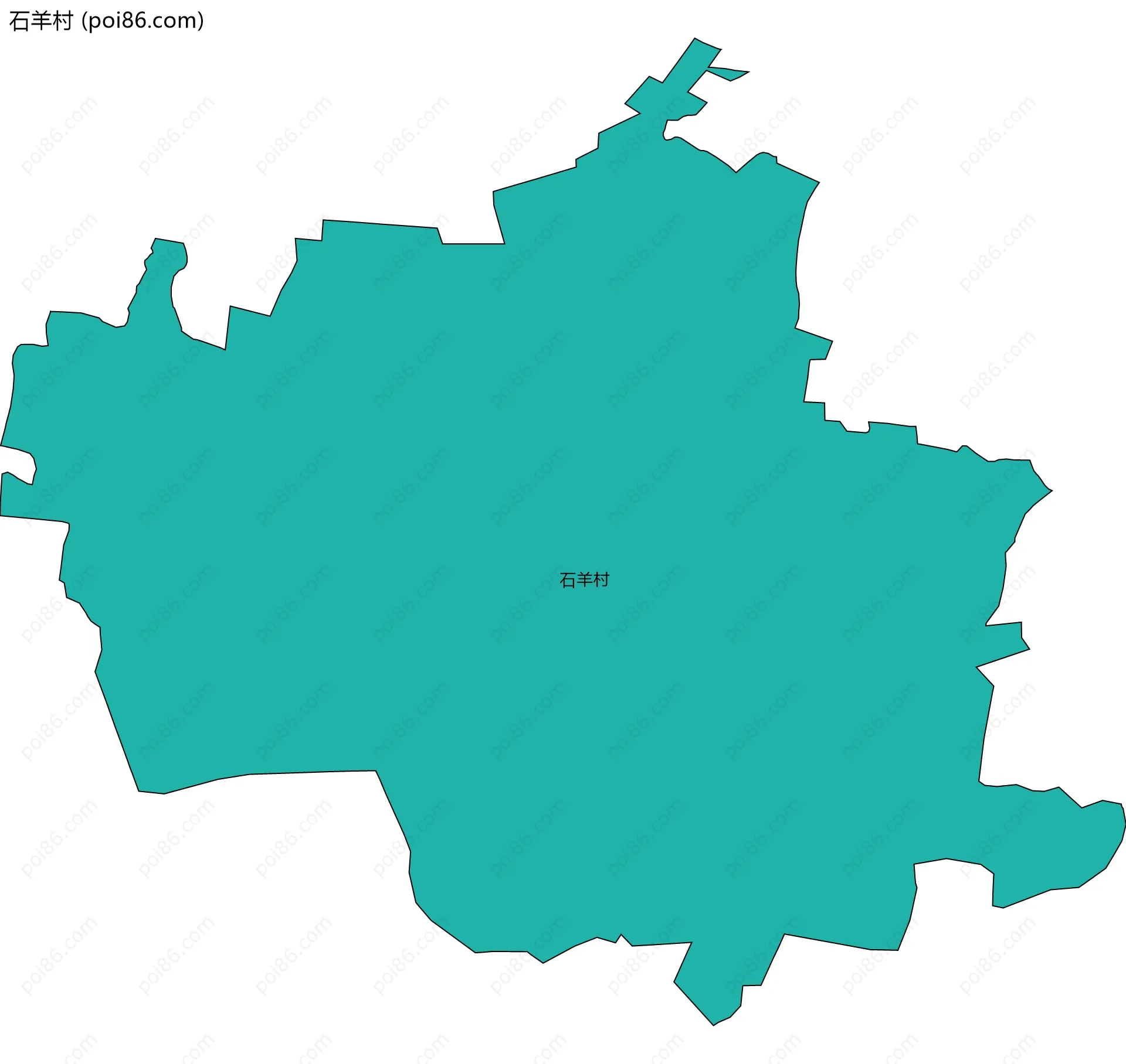 石羊村边界地图
