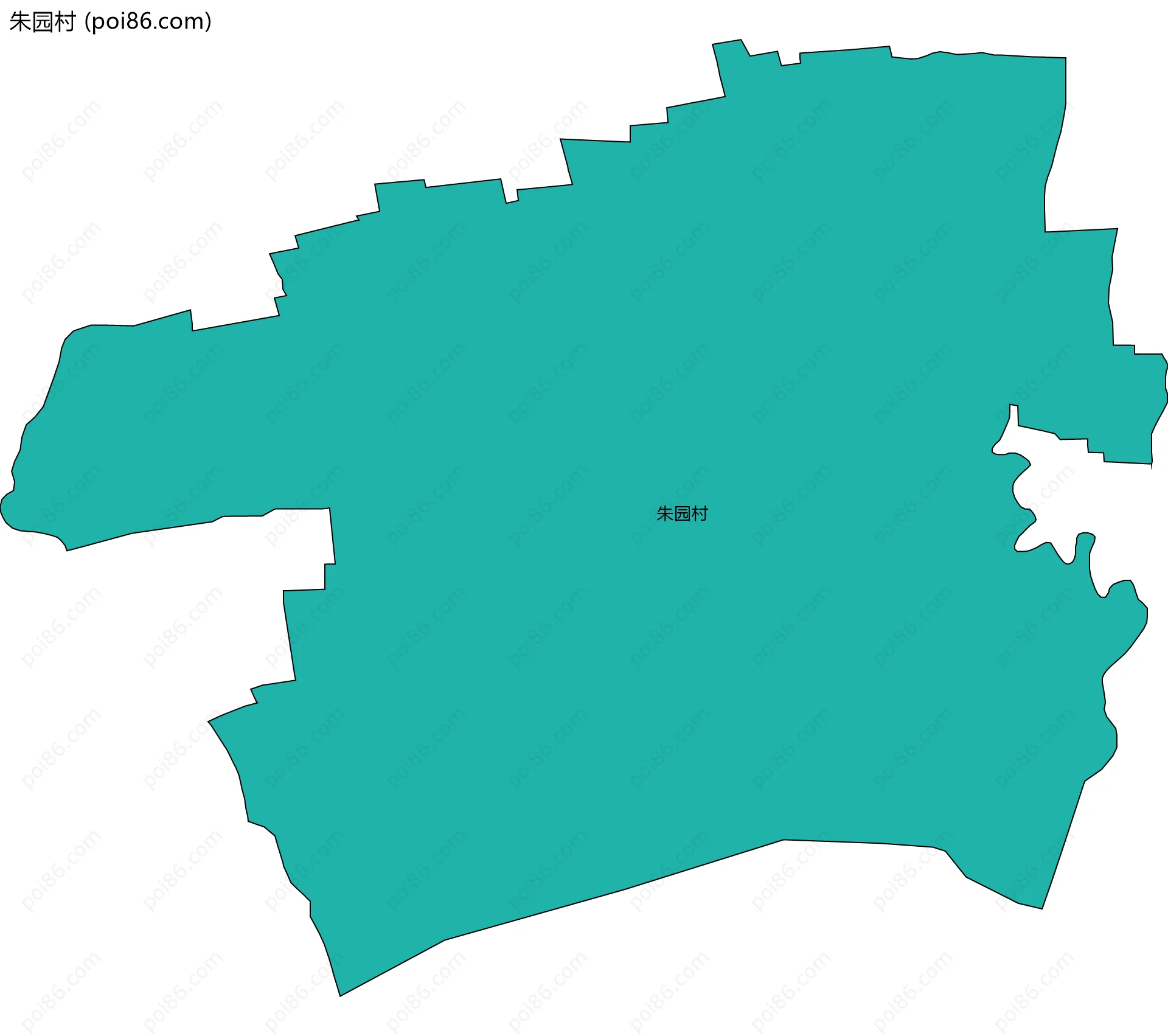 朱园村边界地图
