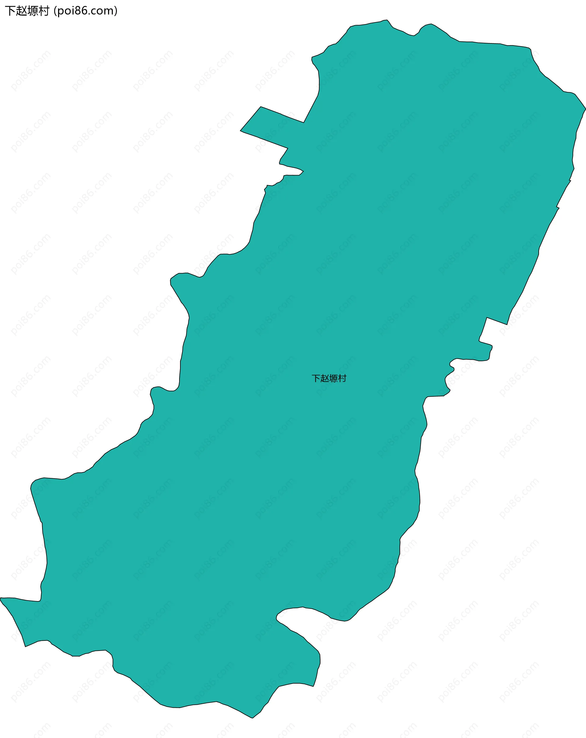 下赵塬村边界地图