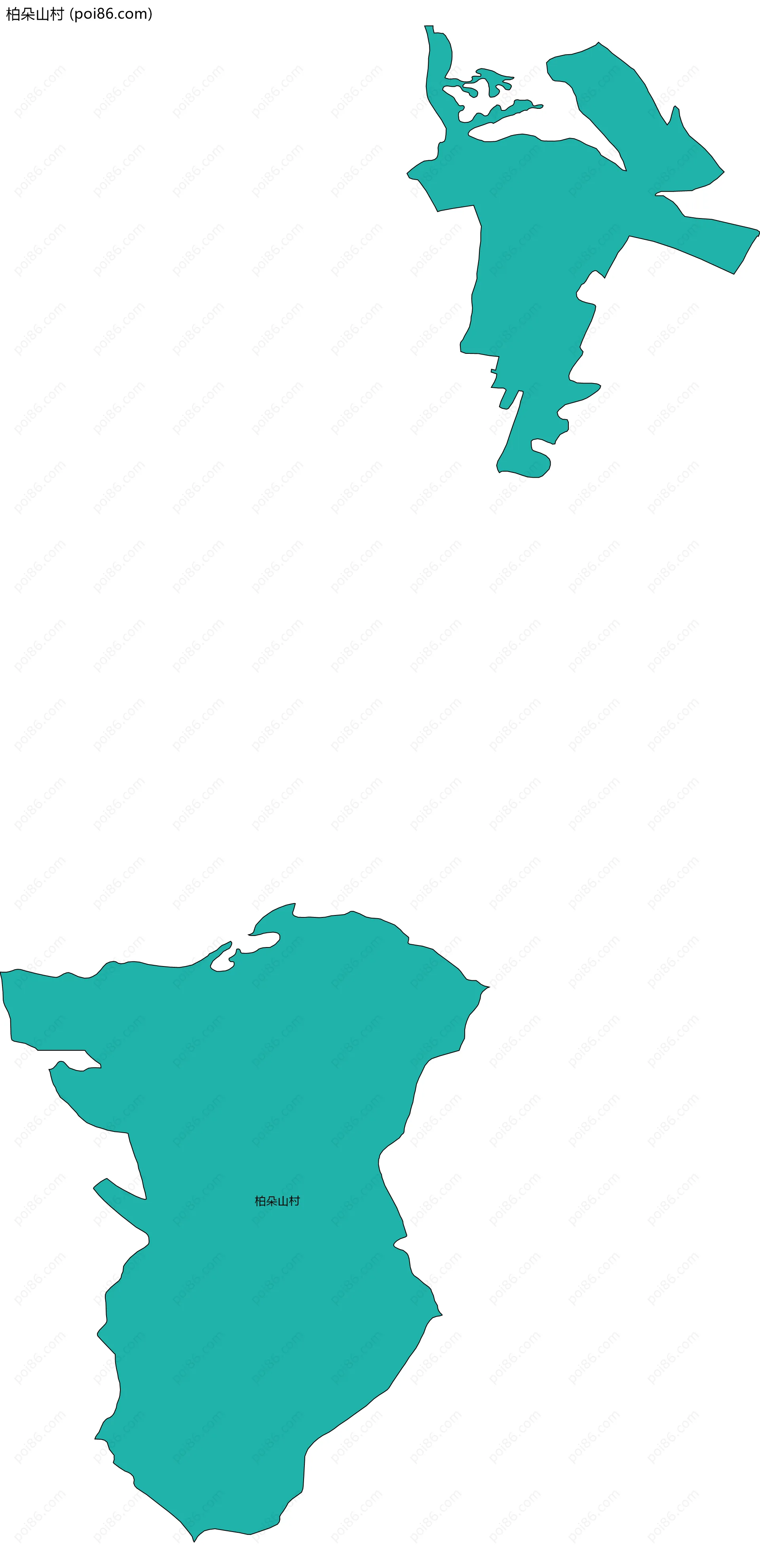 柏朵山村边界地图