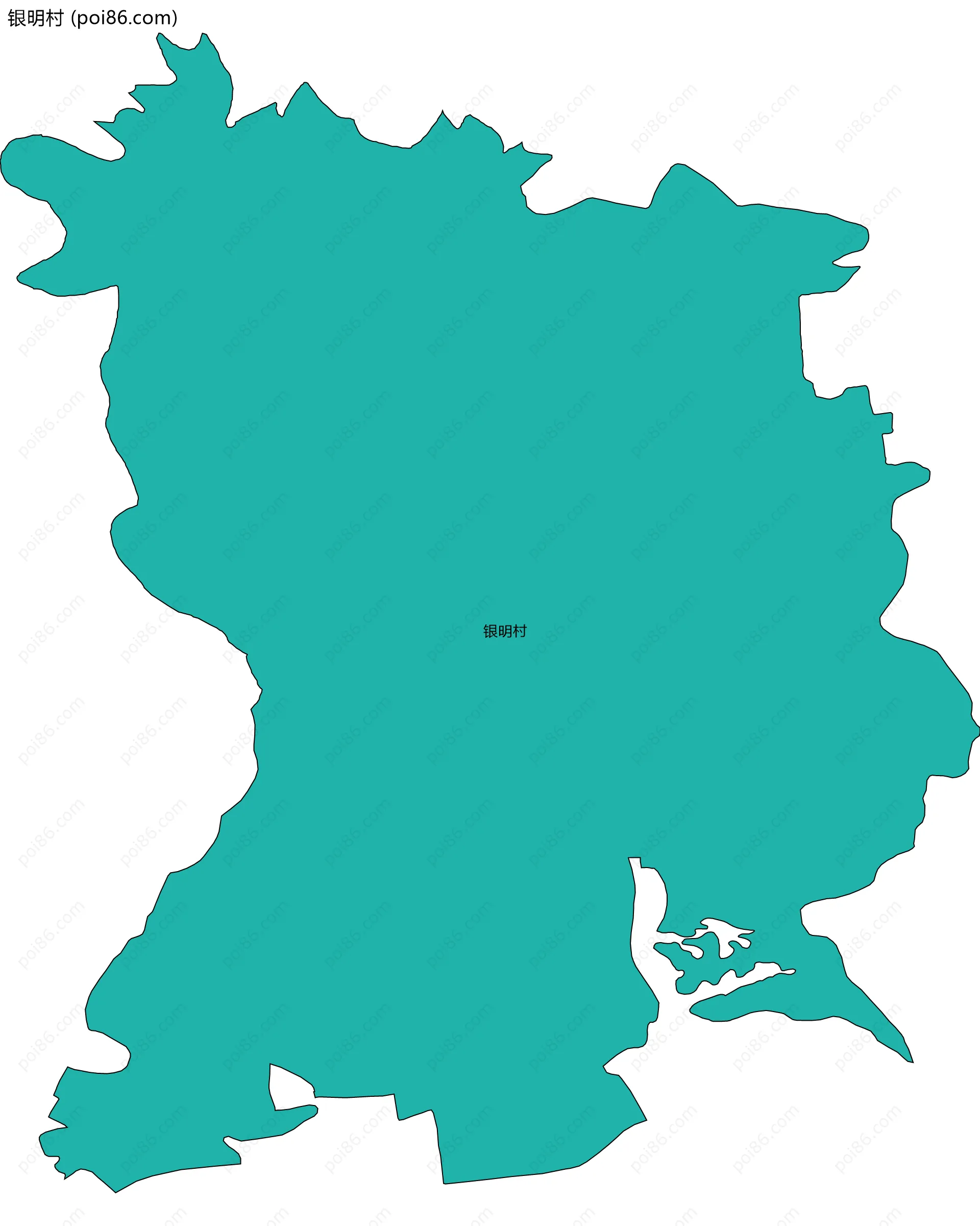 银明村边界地图