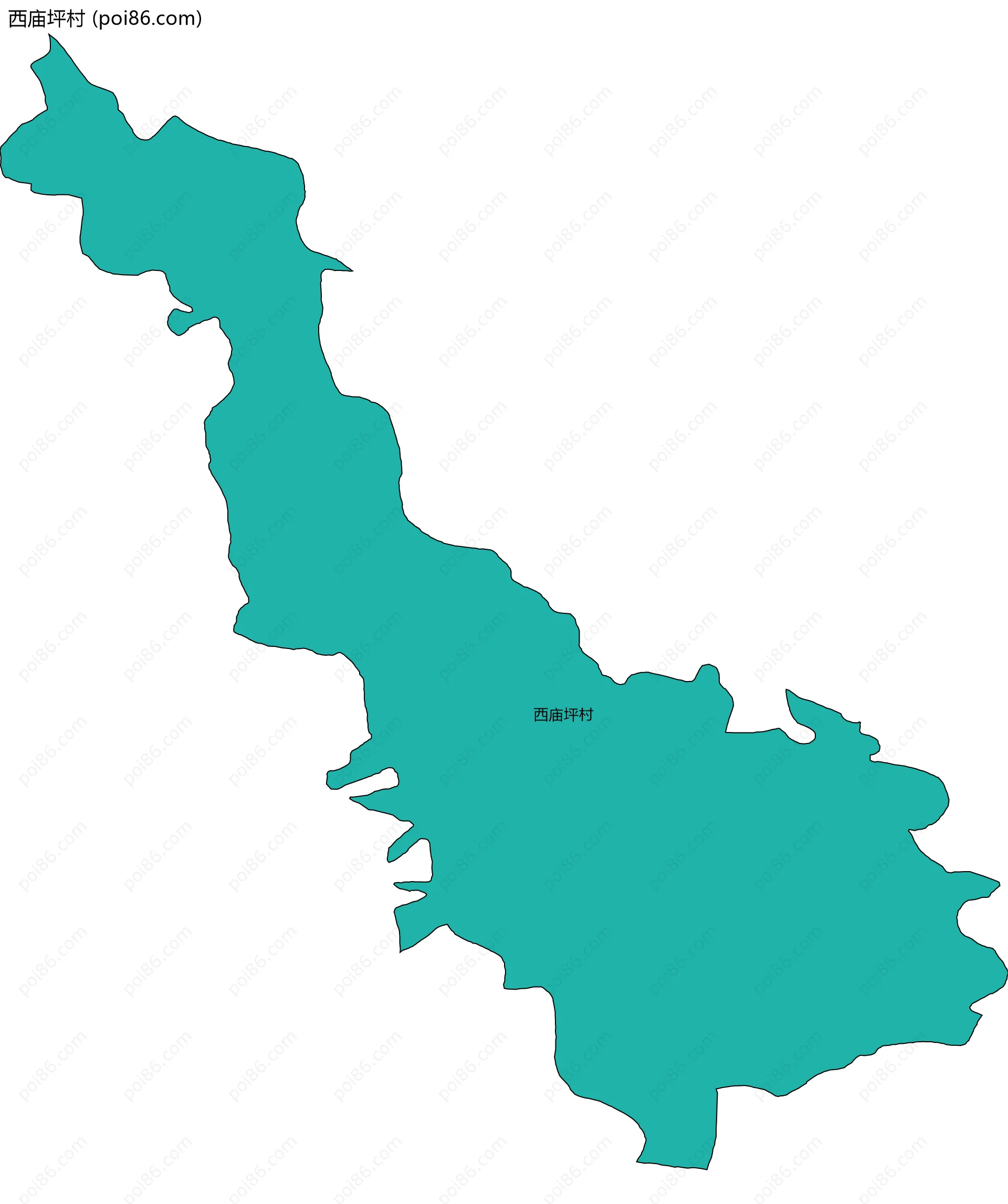 西庙坪村边界地图