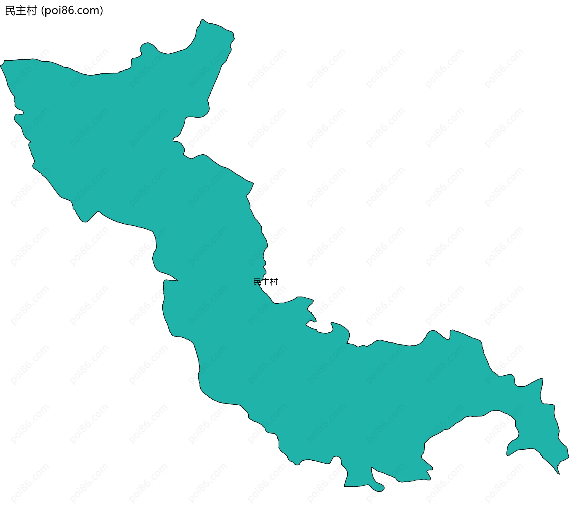 民主村边界地图