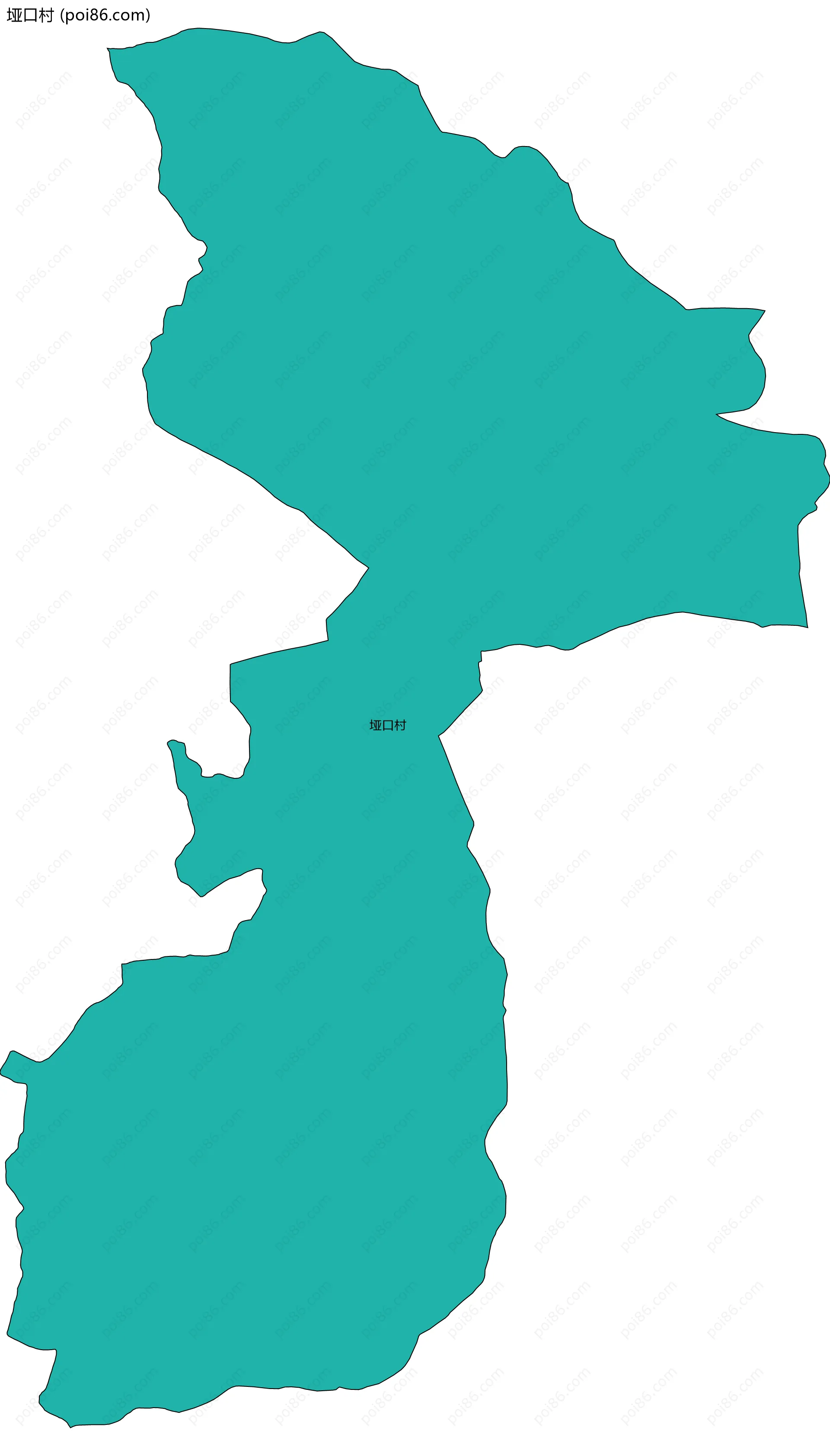 垭口村边界地图