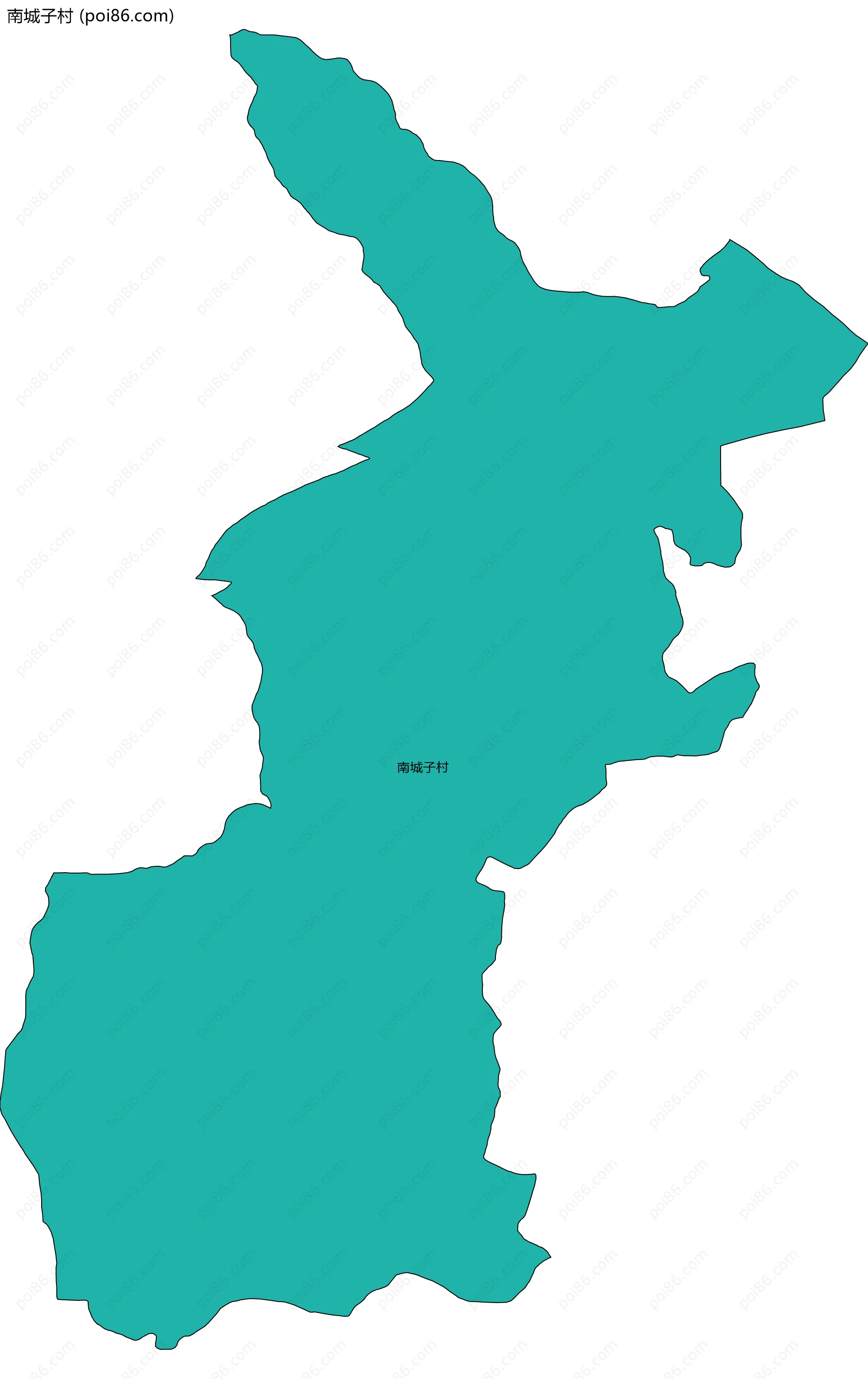 南城子村边界地图