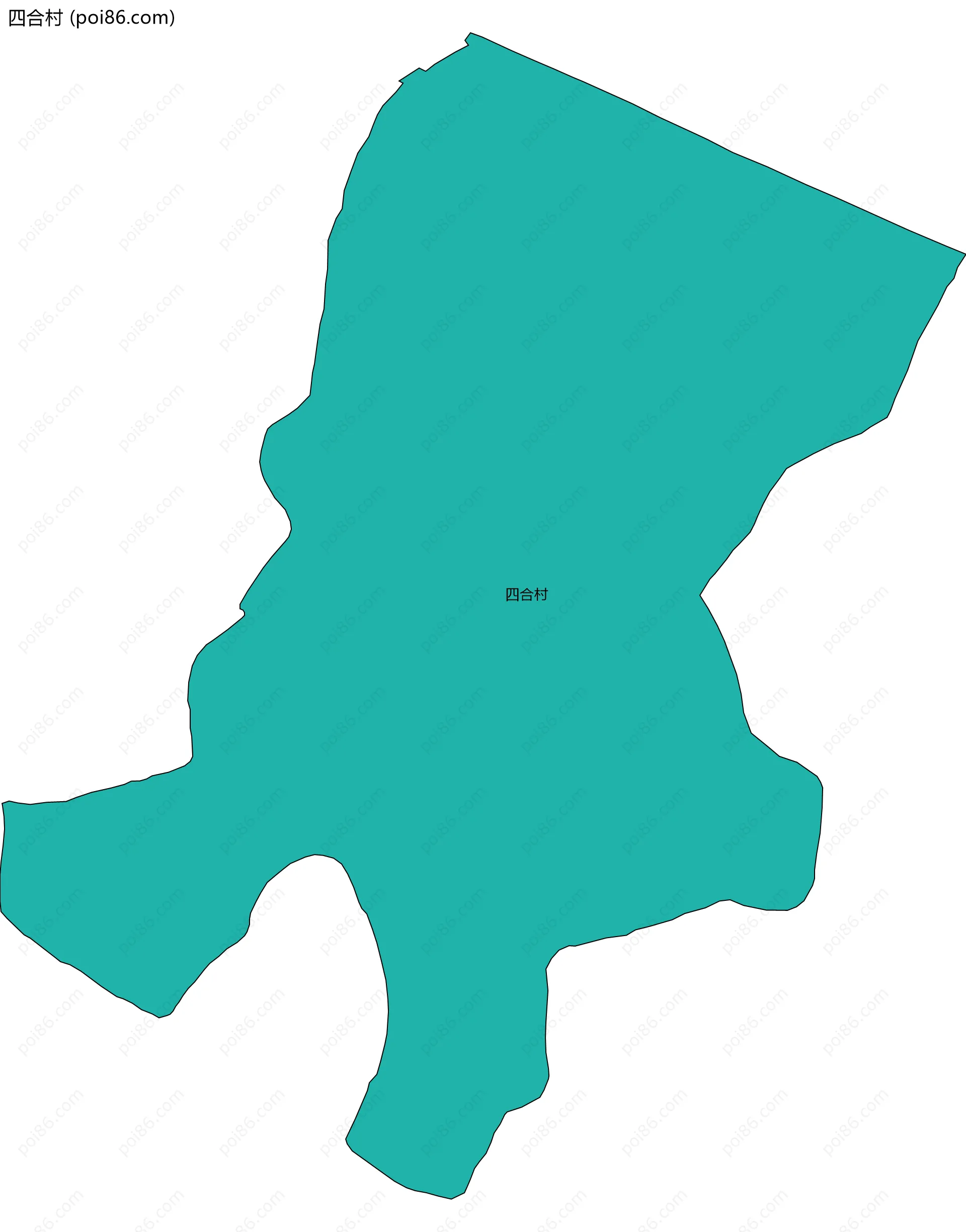 四合村边界地图