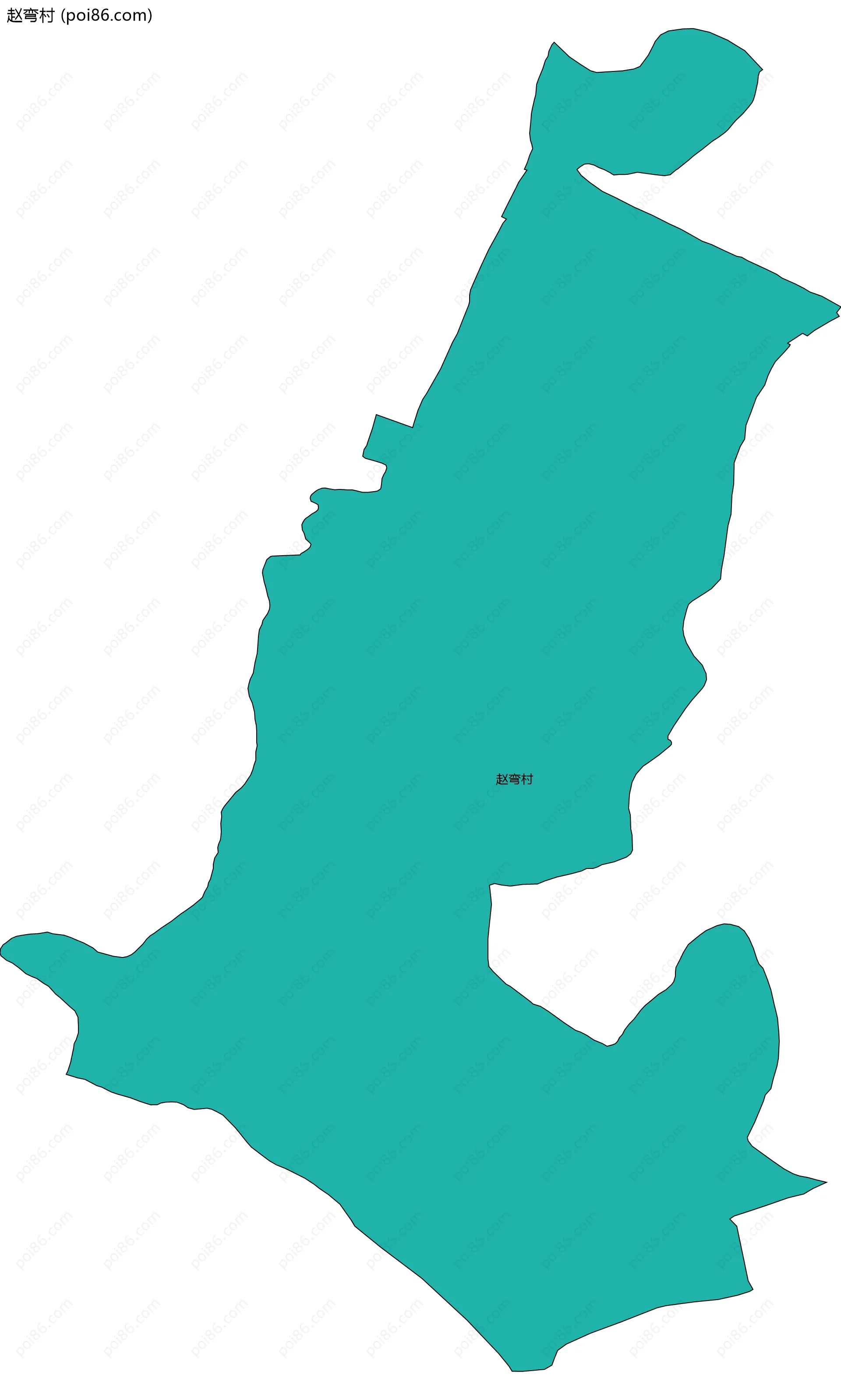 赵弯村边界地图