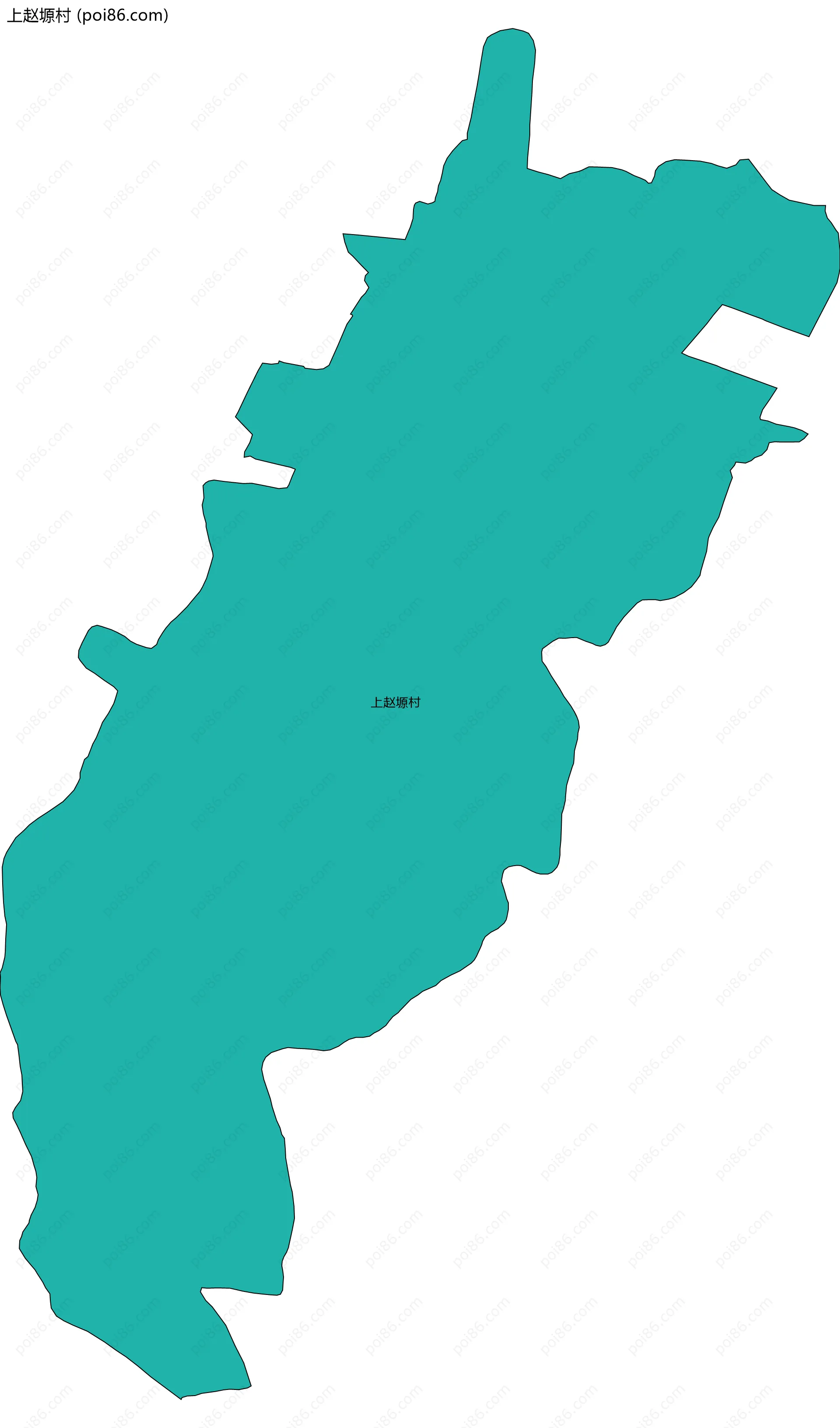 上赵塬村边界地图