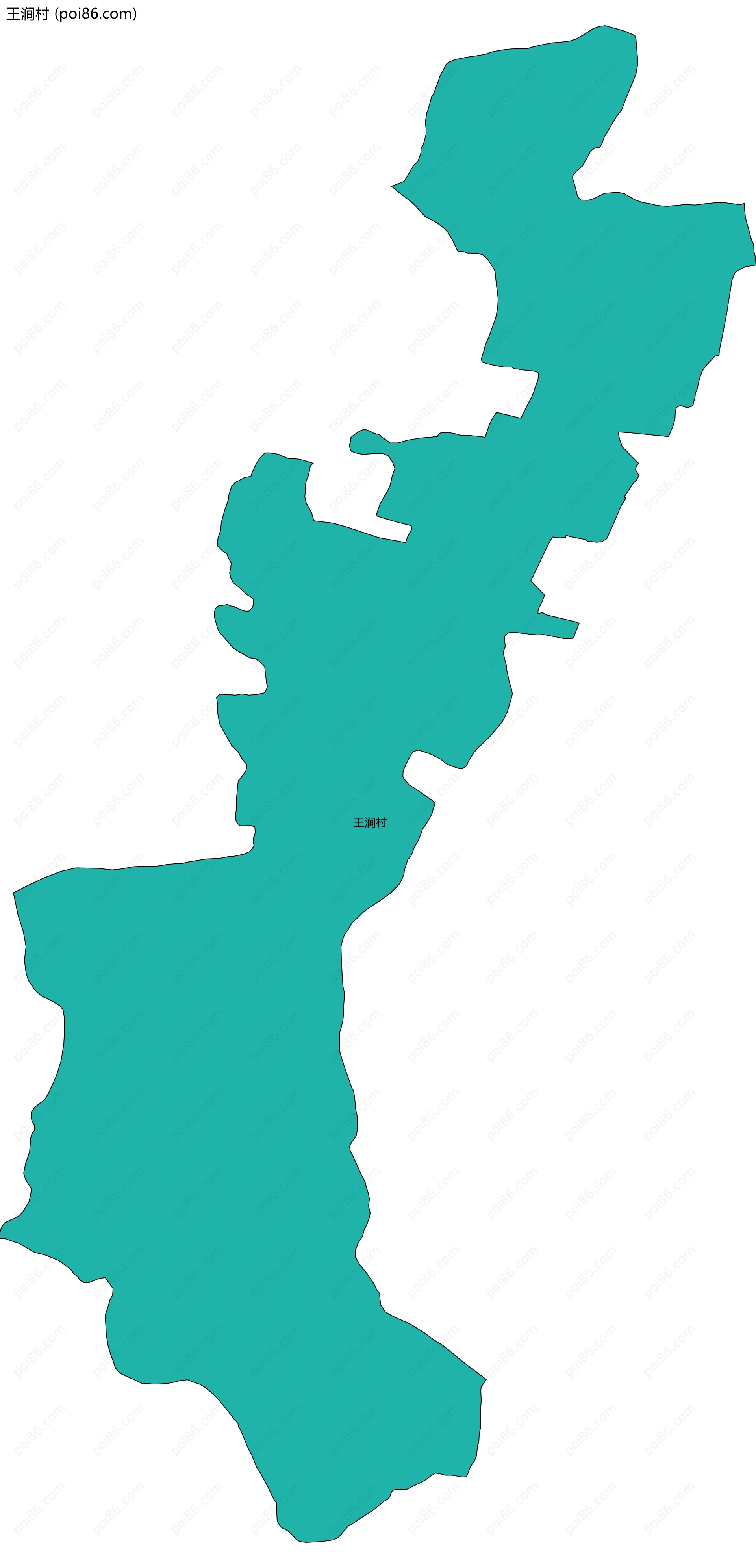 王涧村边界地图