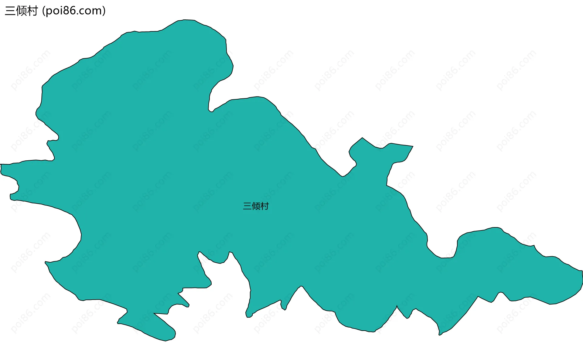 三倾村边界地图