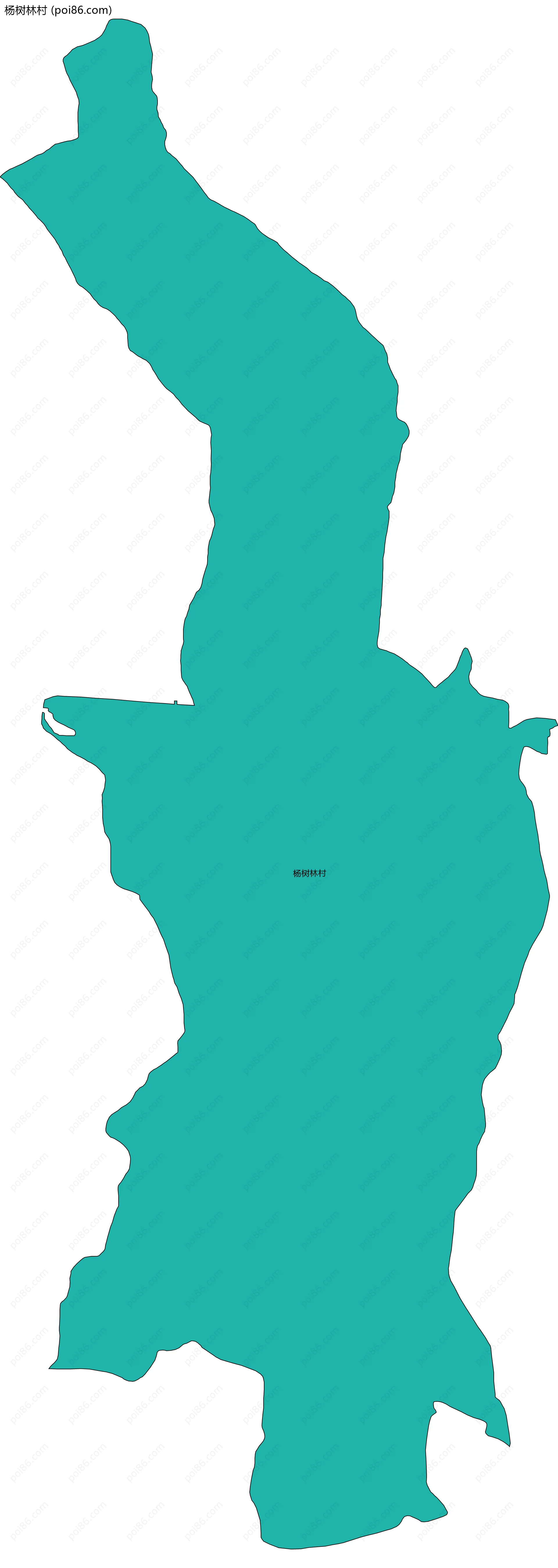 杨树林村边界地图