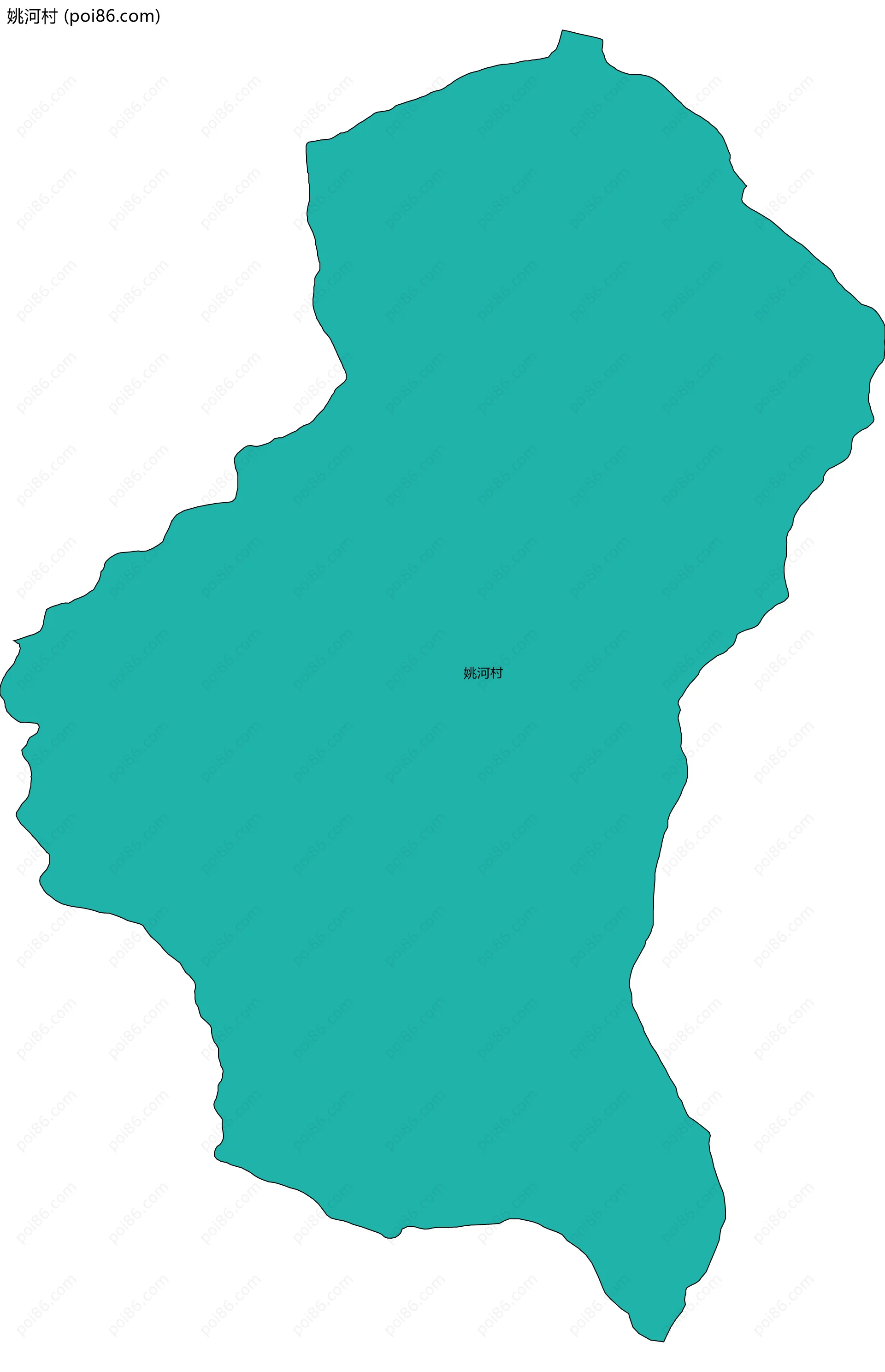 姚河村边界地图