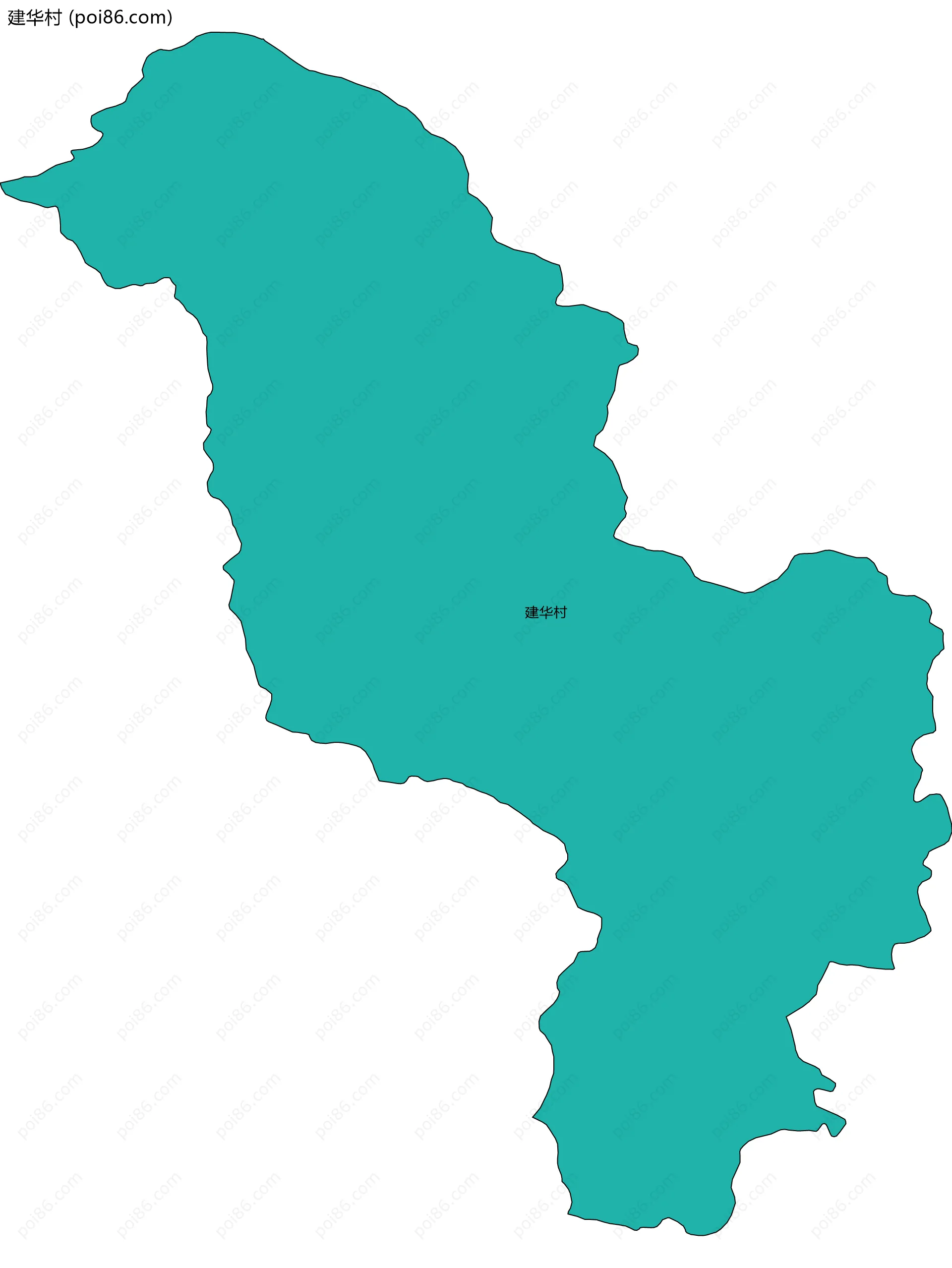 建华村边界地图