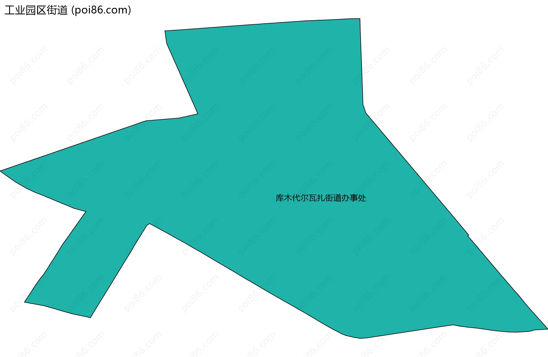 工业园区街道边界地图(五级行政区划)