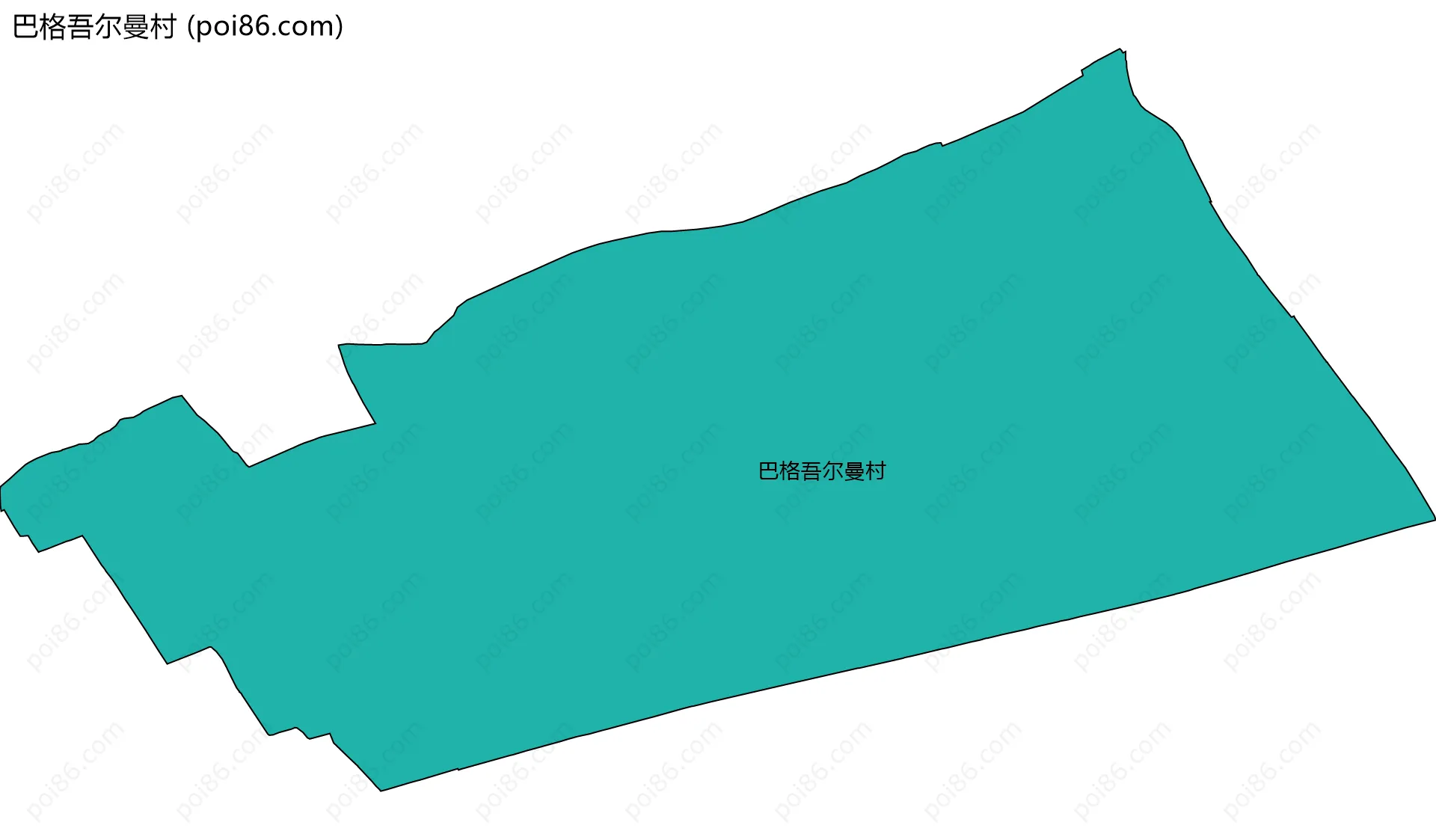 巴格吾尔曼村边界地图