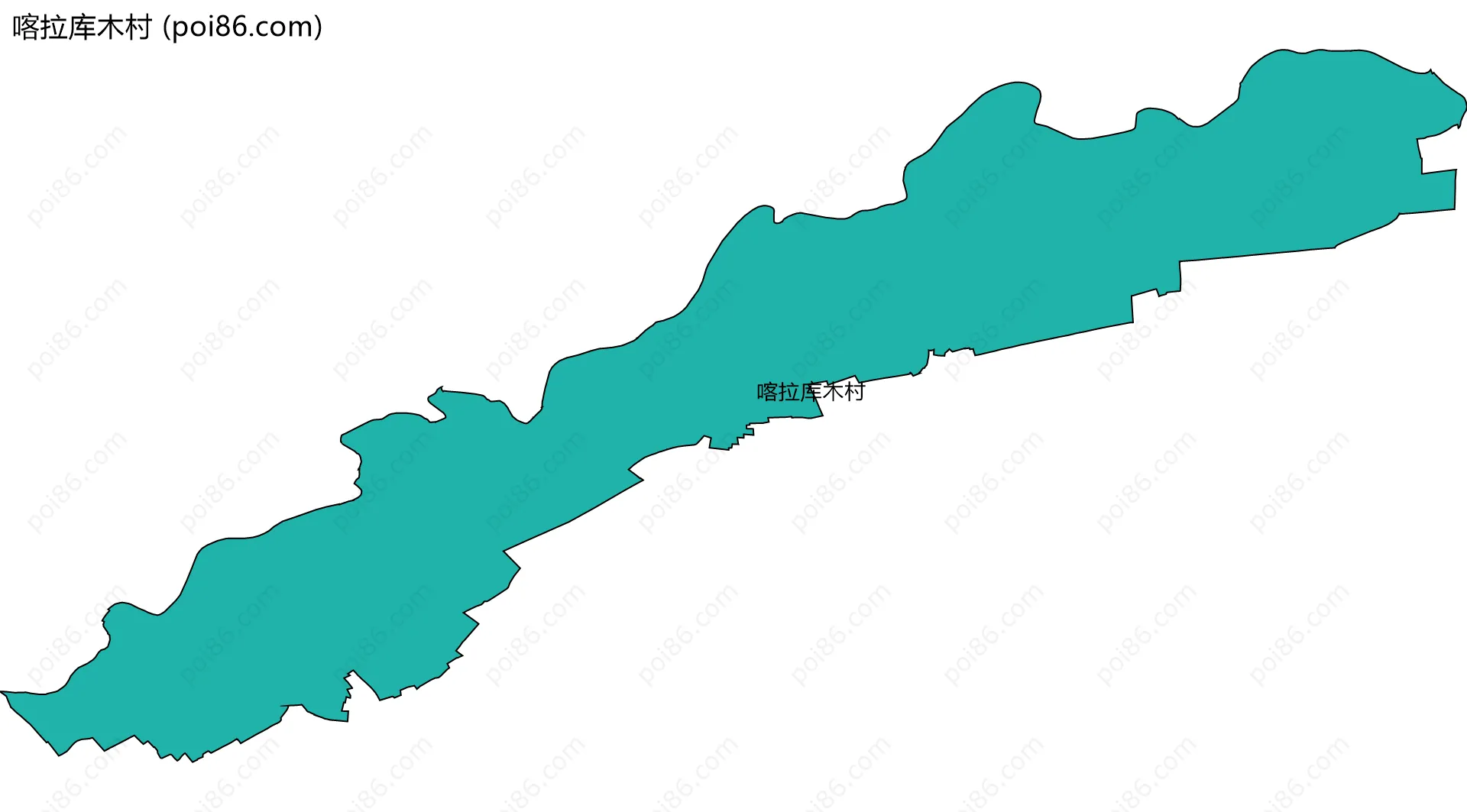 喀拉库木村边界地图