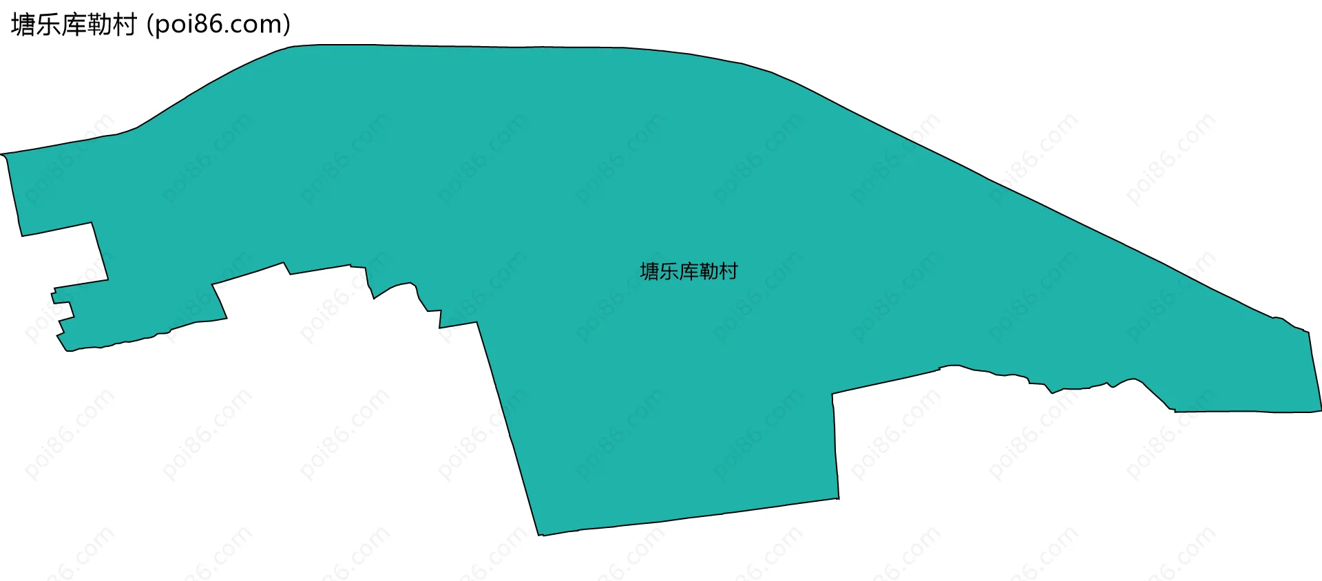 塘乐库勒村边界地图