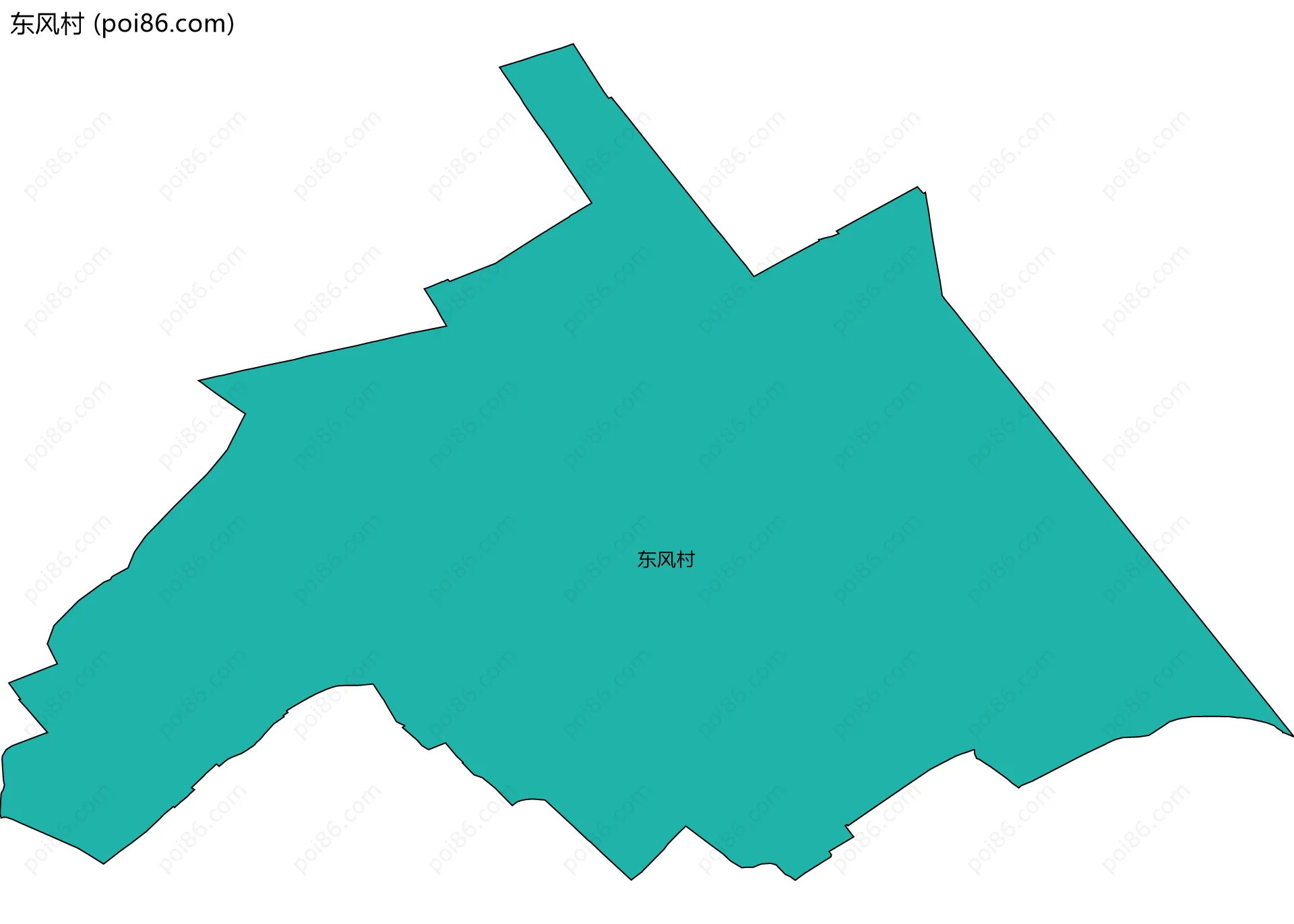 东风村边界地图
