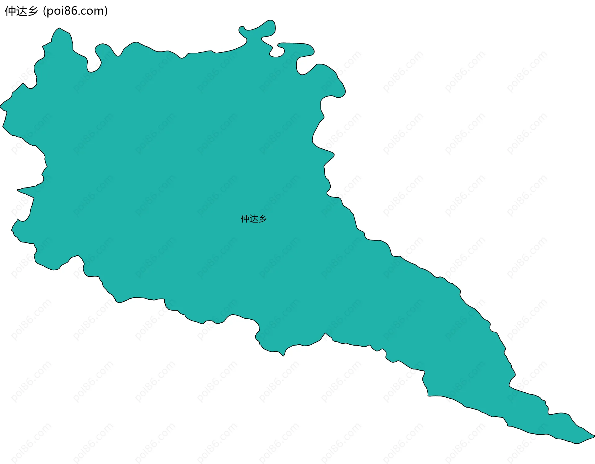 仲达乡边界地图
